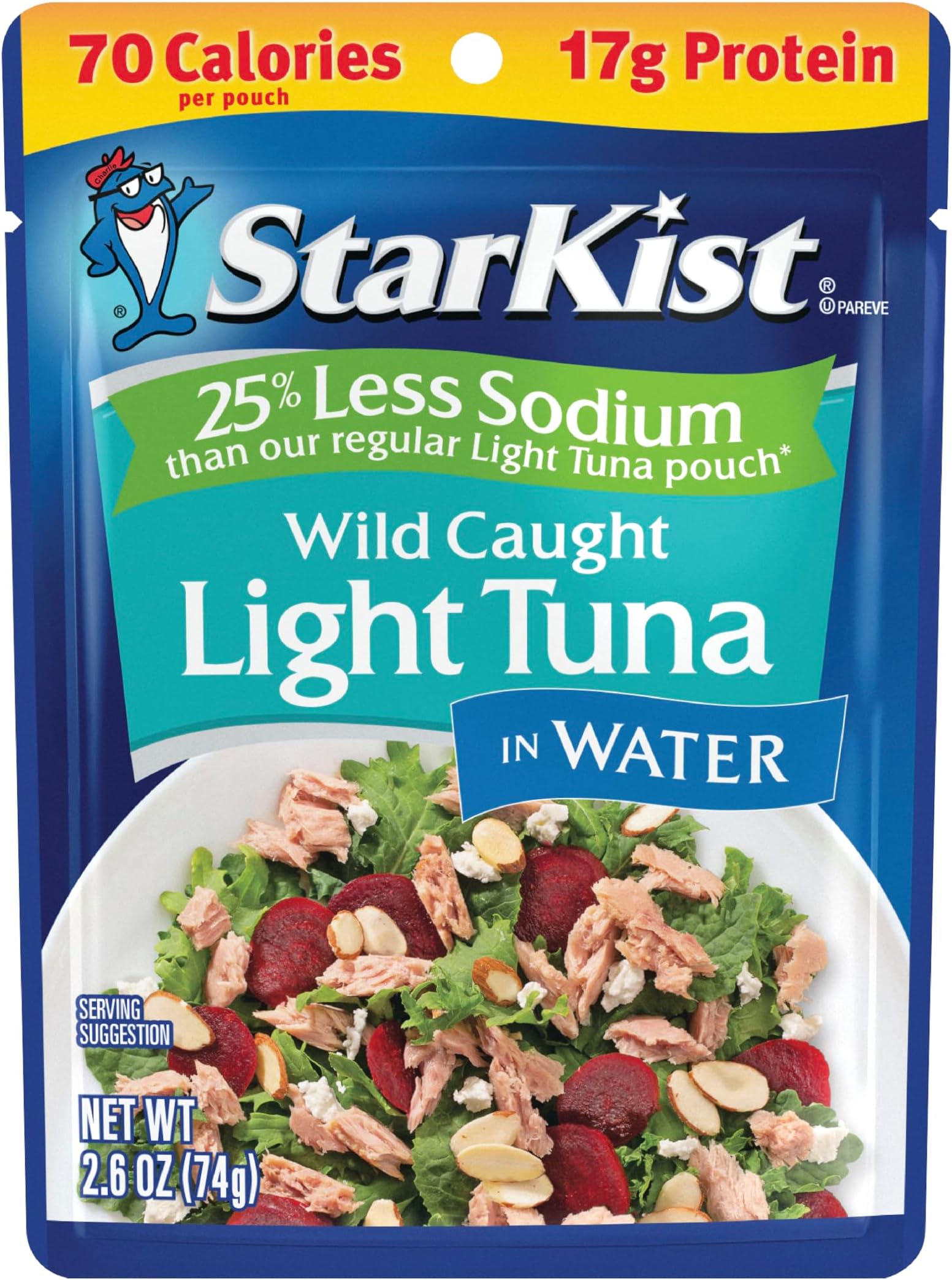 StarKist Reduced Sodium Chunk Light Tuna In Water, 2.6 Oz, Pack of 24 Home & Kitchen
