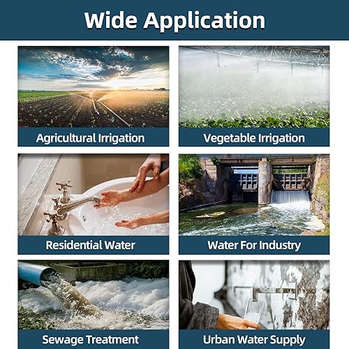 Miniatura 9 de Bomba sumergible de pozo profundo 1HP, 220 V60 Hz, 33 GPM, cabeza de 207 pies, acero inoxidable con cable de 9.8 pies, bombas de agua de acero