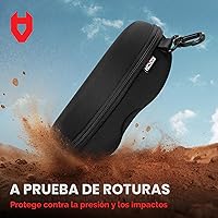 Vista 3 de Estuche de almacenamiento NoCry para gafas de seguridad con forro de fieltro, cierre reforzado y práctico clip de cinturón