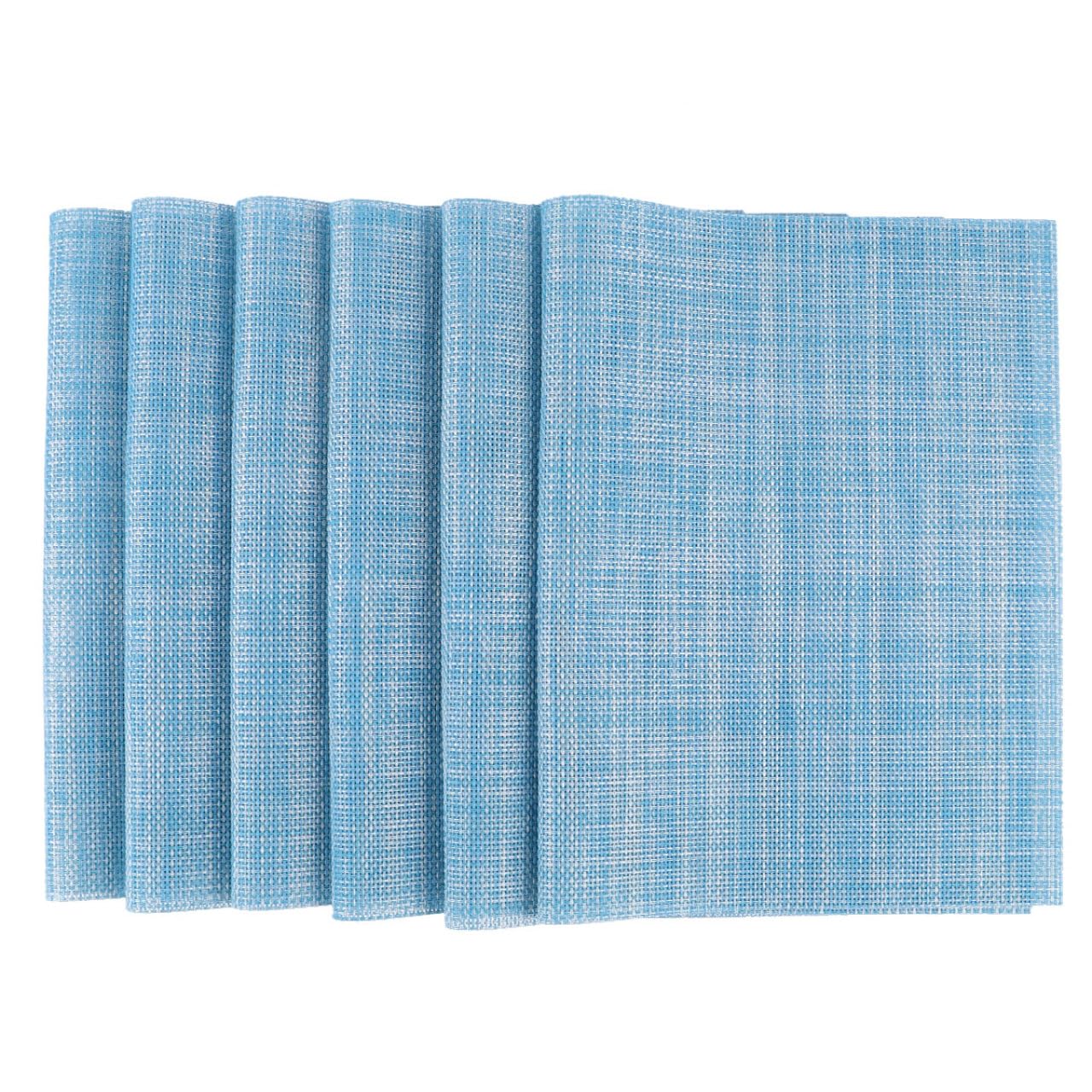 Set de table antidérapant haut de gamme bleu ciel lavable pour restaurant