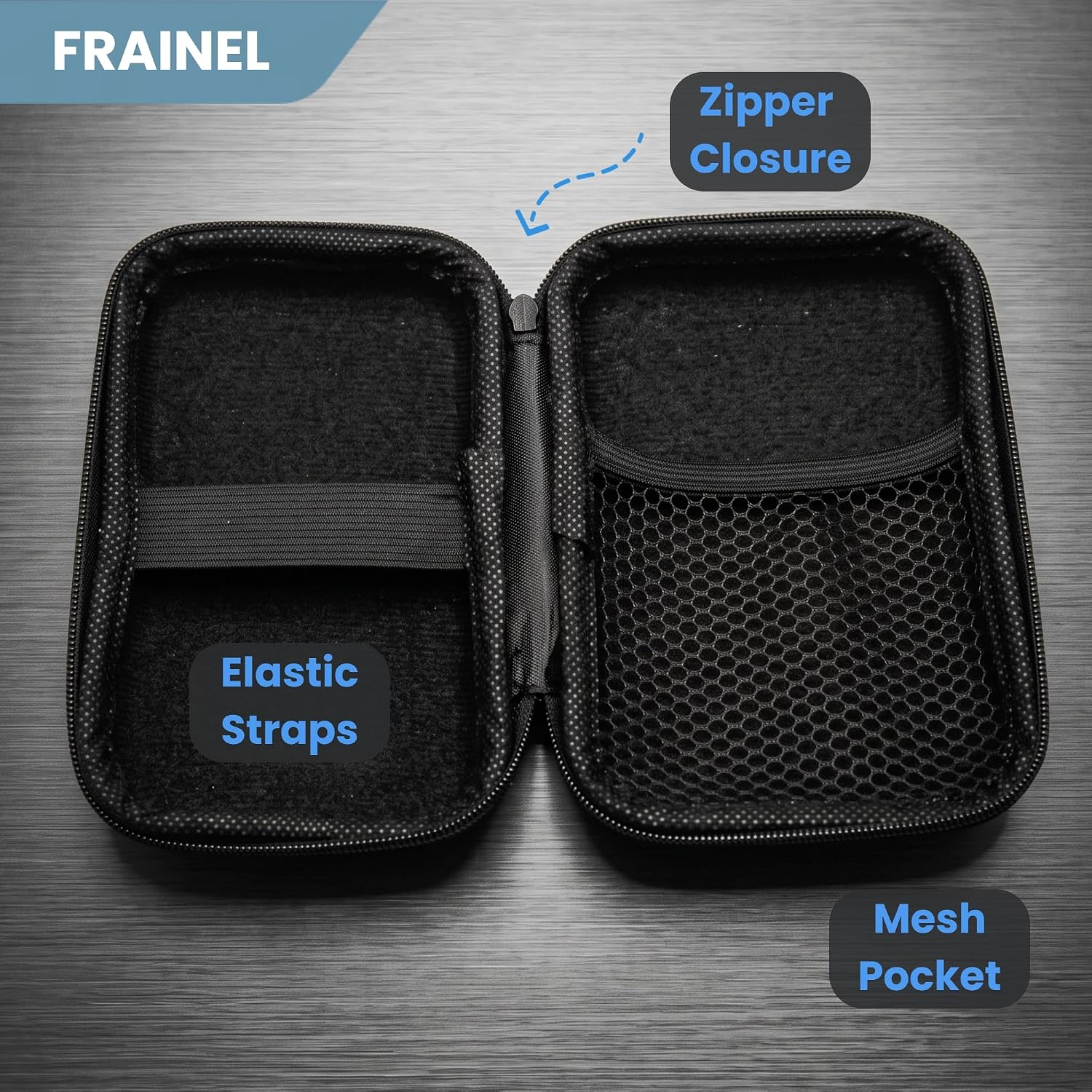5.5x4 Carbon Fiber Style Shockproof Case for 2.5” Hard Drive, SSD image 4