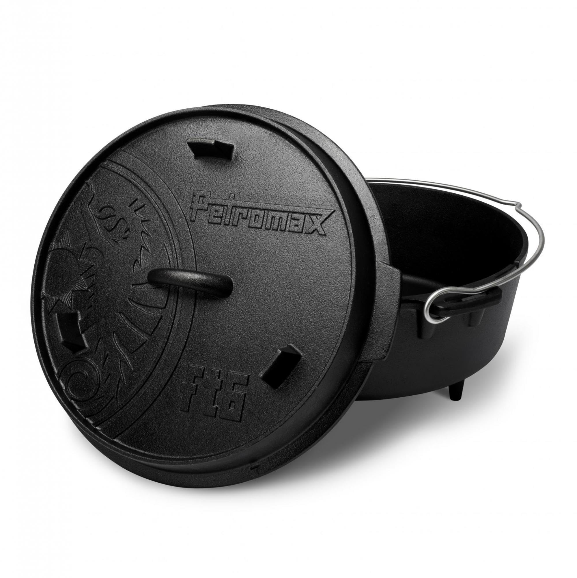 Petromax ft6 Feuertopf mit Füße Dutch Oven Set inkl. Deckelheber Schmortopf