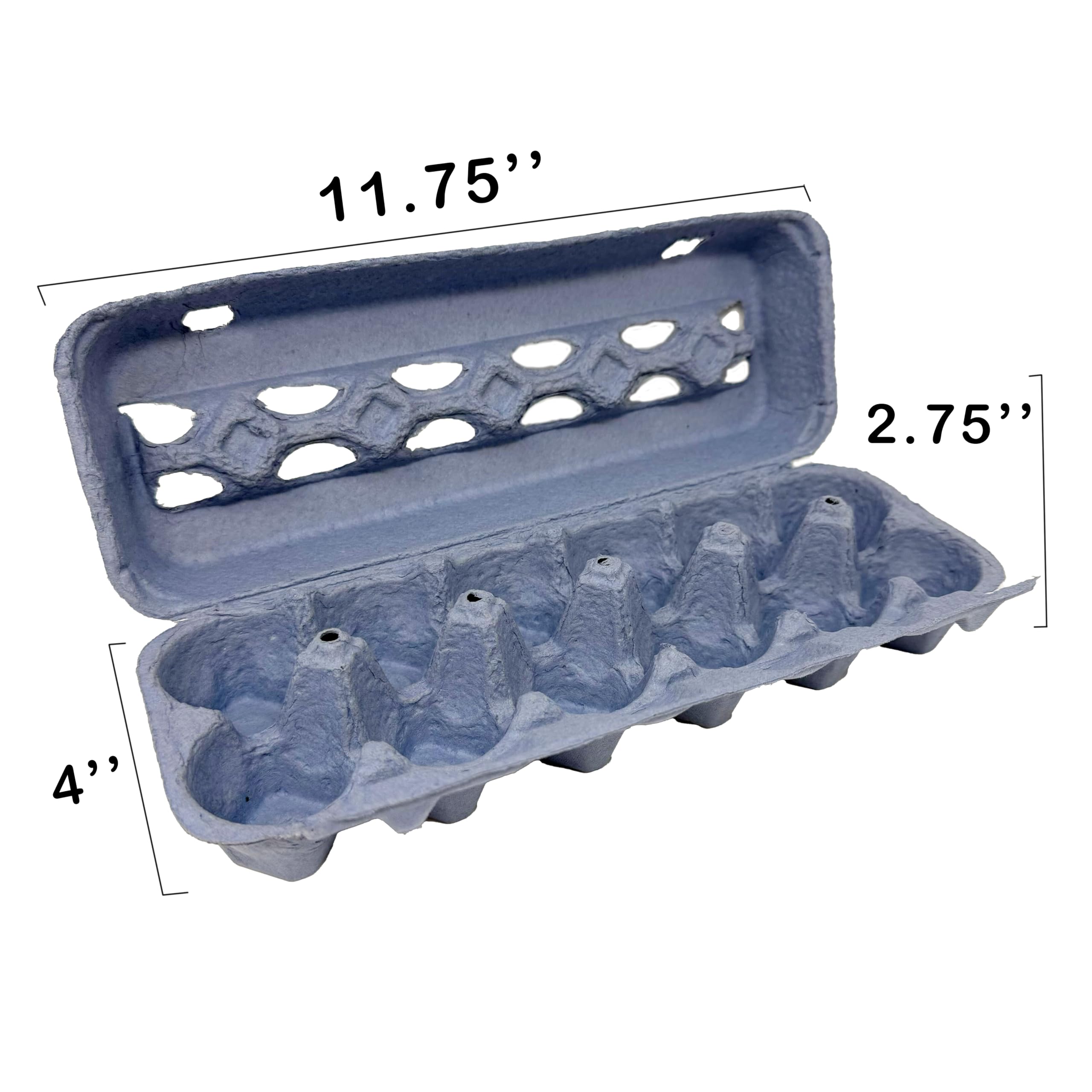 Cajas de huevos de pulpa de papel azul, paquete de 50