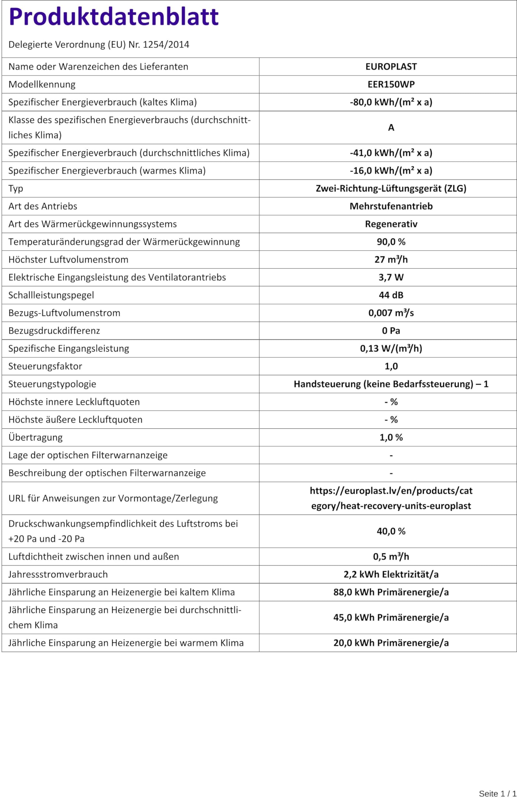 Dezentrale Lüftung Mit Wärmerückgewinnung – Keramik-Wärmetauscher, 100 Mm, Inkl. Schalter