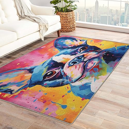 Miniatura 20 de Alfombra de los años 70 y decoración del hogar, alfombra de sala de estar, alfombras retro onduladas para dormitorio, alfombras lavables, alfombra