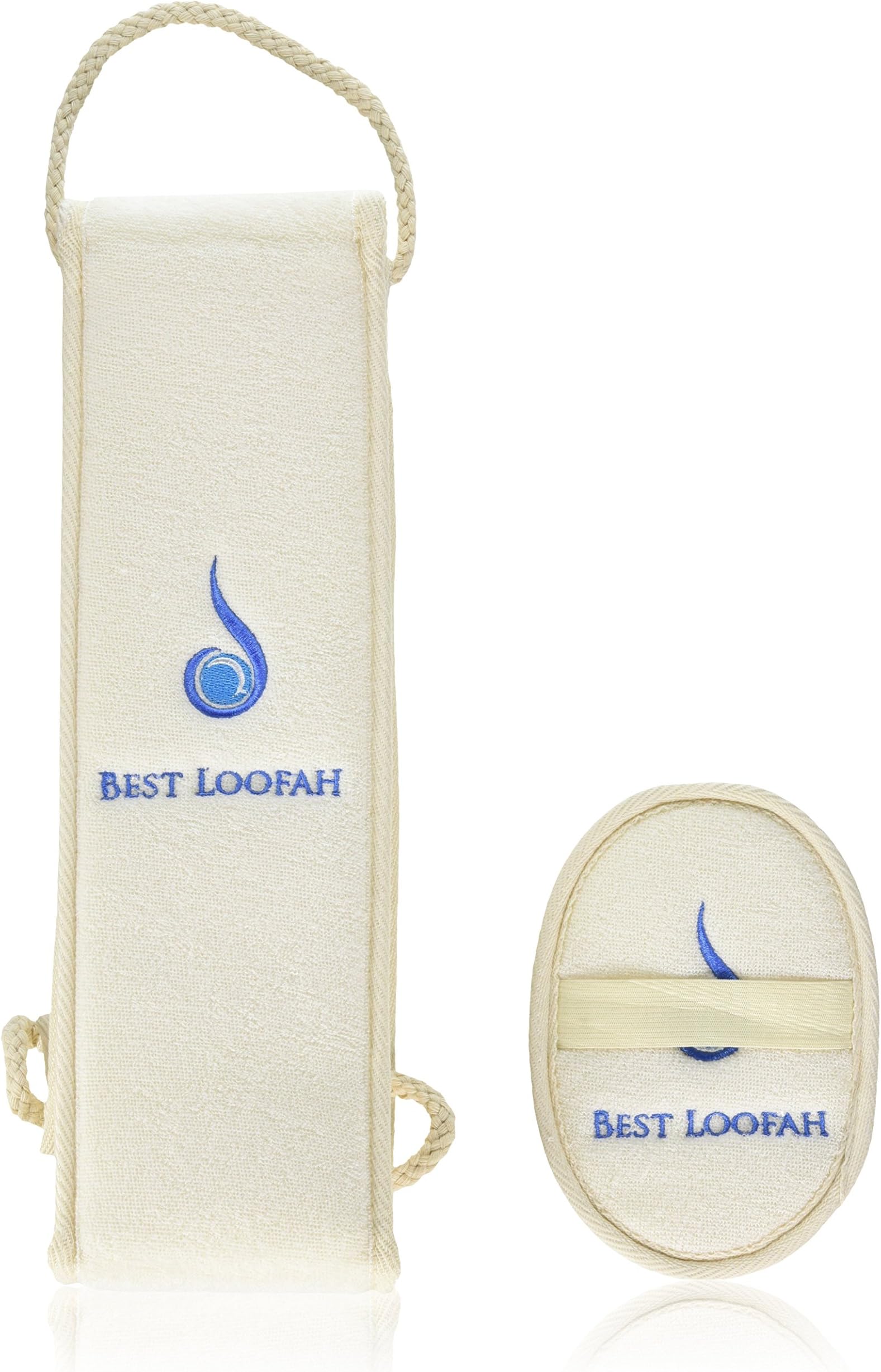 Loofah Back Scrubber/Body Scrubber Super Long 42" w/FREE Exfoliating Loofah Pad Reaches Your Entire Back, Exfoliates, Stops Itching, Makes Skin Healthier, Treats Acne, For Men&Women From Best Loofah