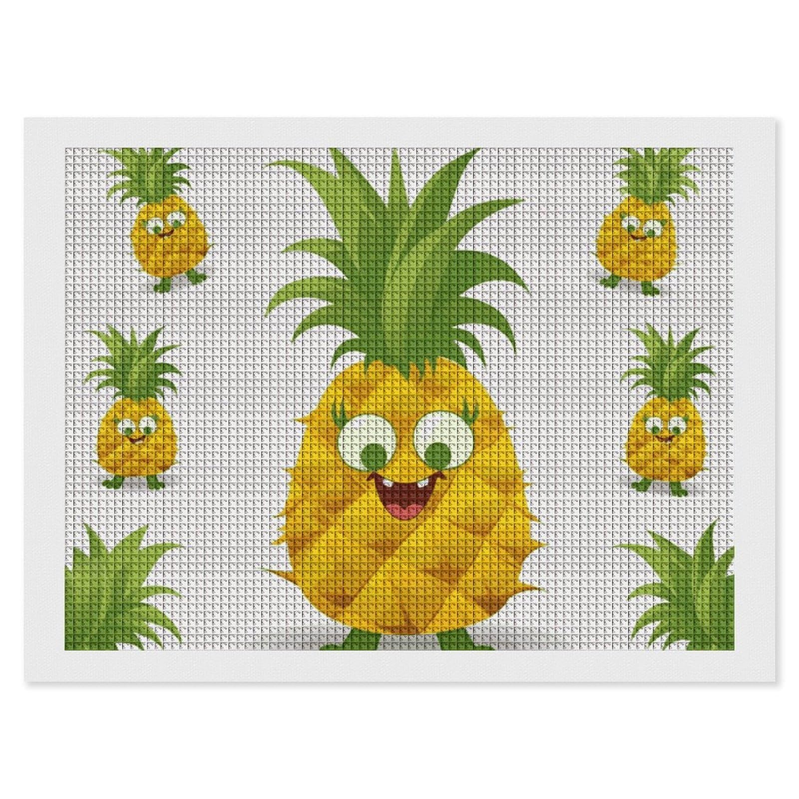 NONHAI Diamond Painting Kits for Adults - DIY Diamond Art Kits for Beginners - Full 5D Paint Drill Diamond Dots Paintings- Pineapple Diamonds Pictures Gem Art and Craft Wall Decor 12"x16"