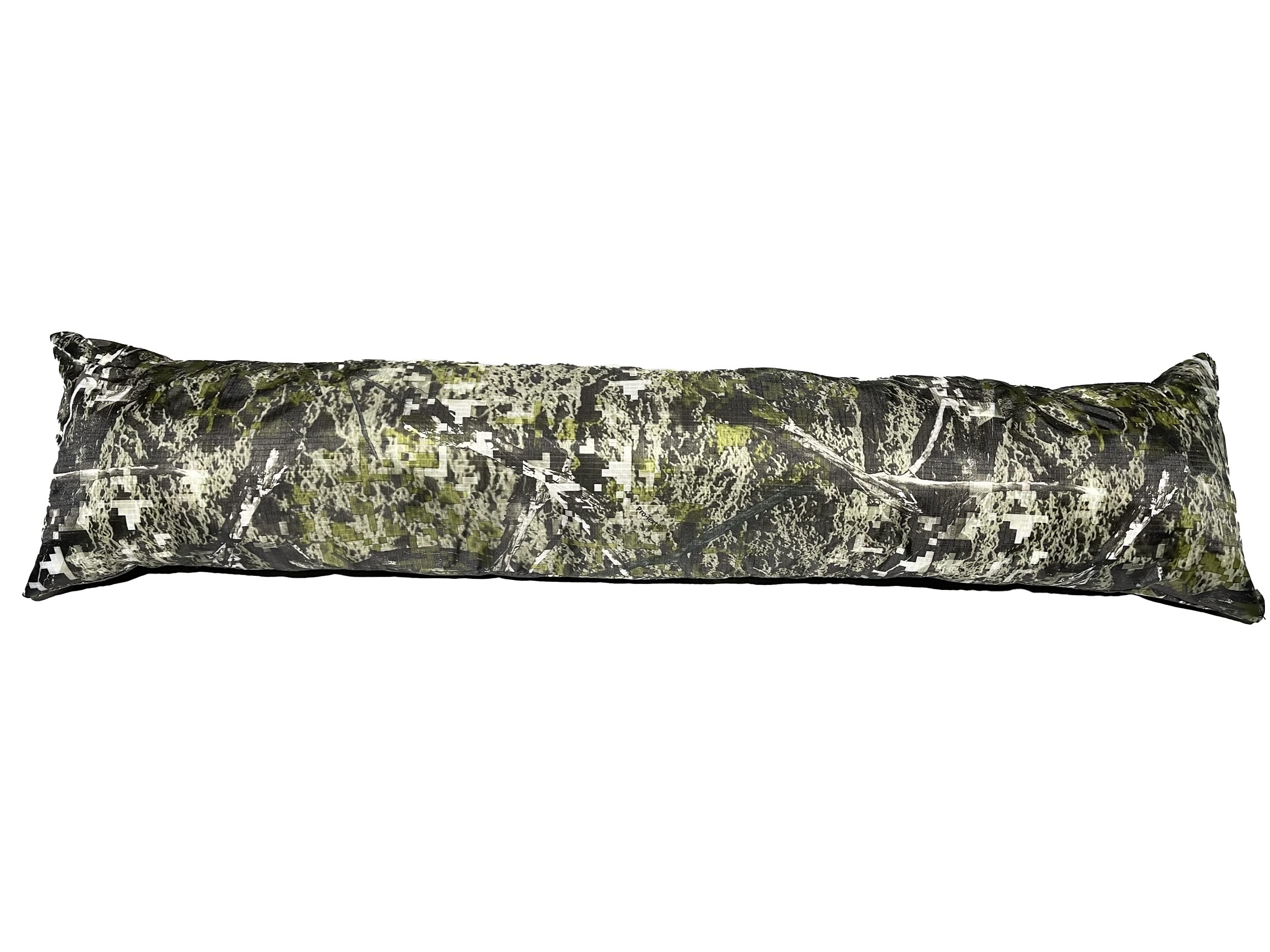 Mother Land Plain Fabric Draught Excluder Decorative Door or Window Draft Guard Energy Saver (Bird Camouflage, Pack of 2)