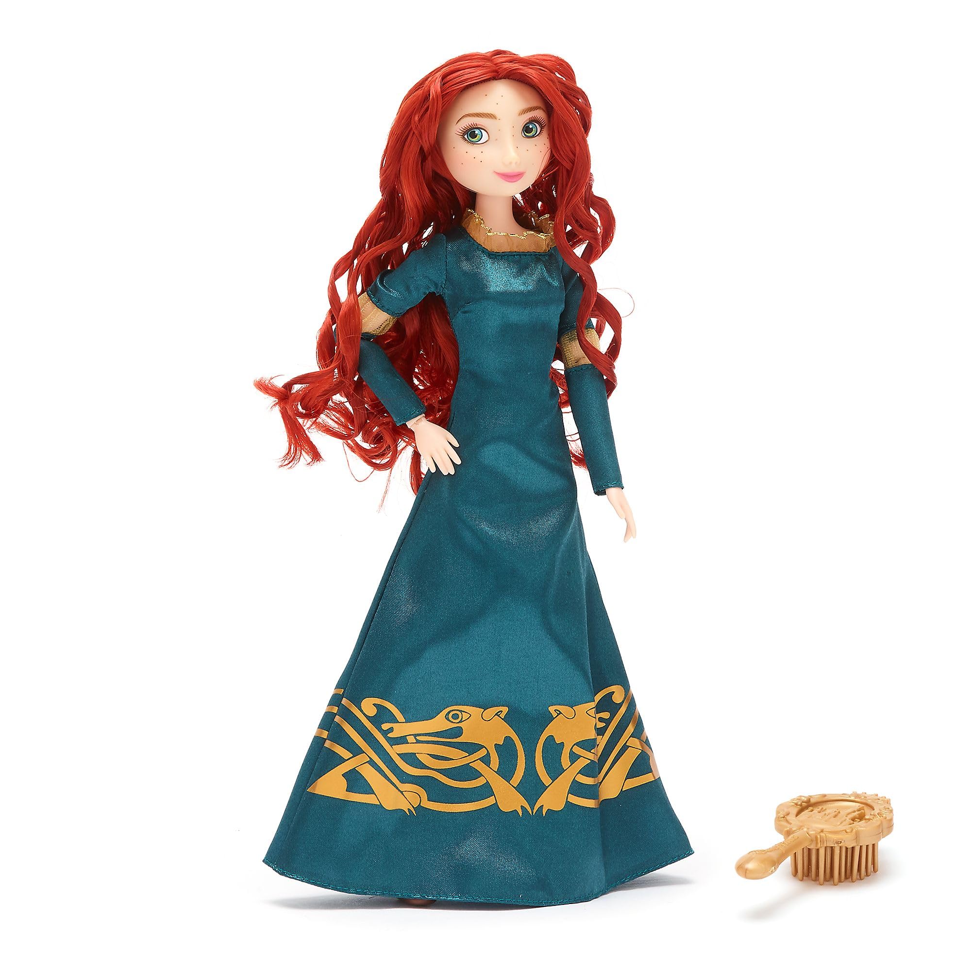 Disney Store Official Merida Classic Doll, Pixar's Brave, 29cm/11, Fully Poseable Disney Princess Doll in a Regal Dress, Includes Toy Hair Brush - Suitable for Ages 3+