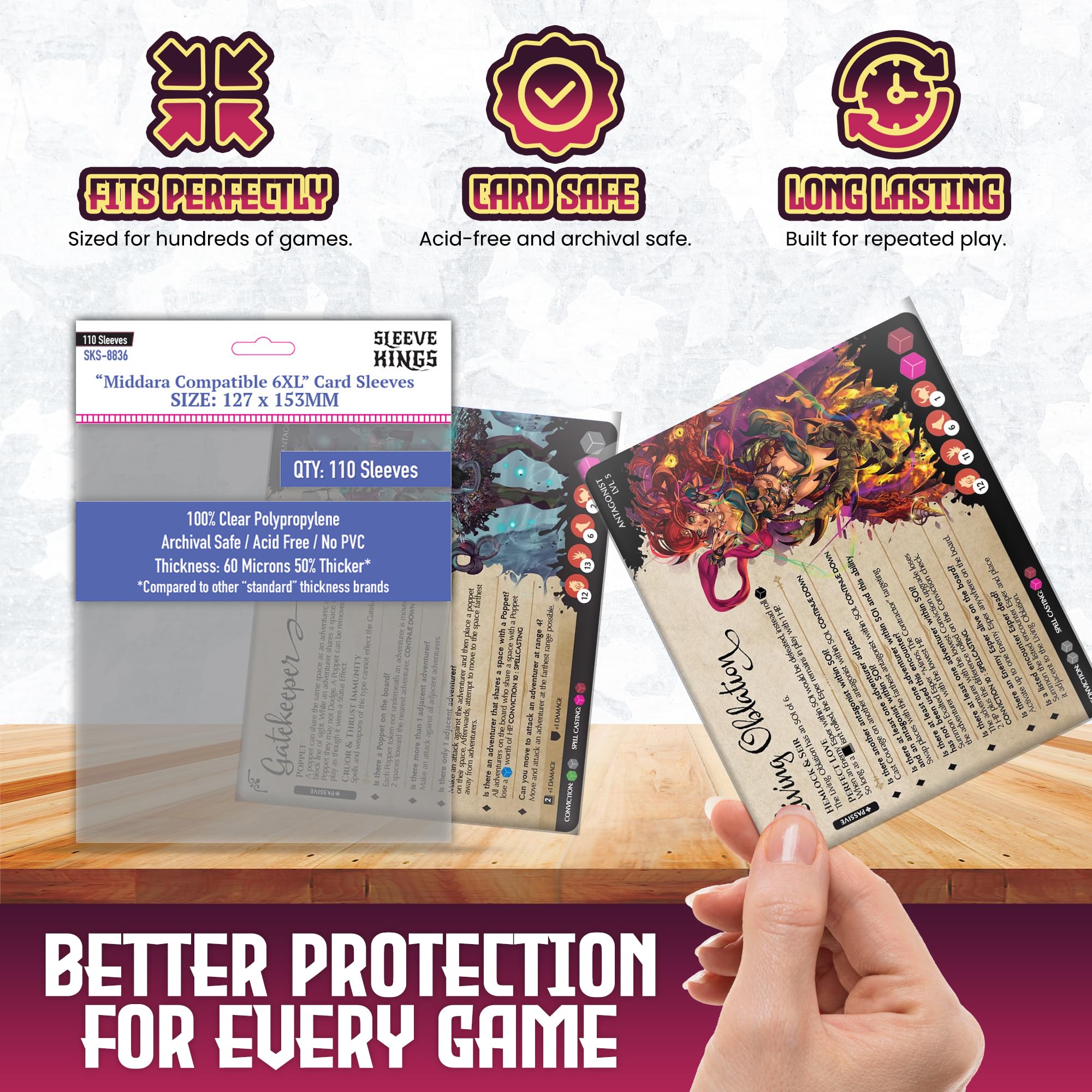 5 minute dungeon card sleeves 