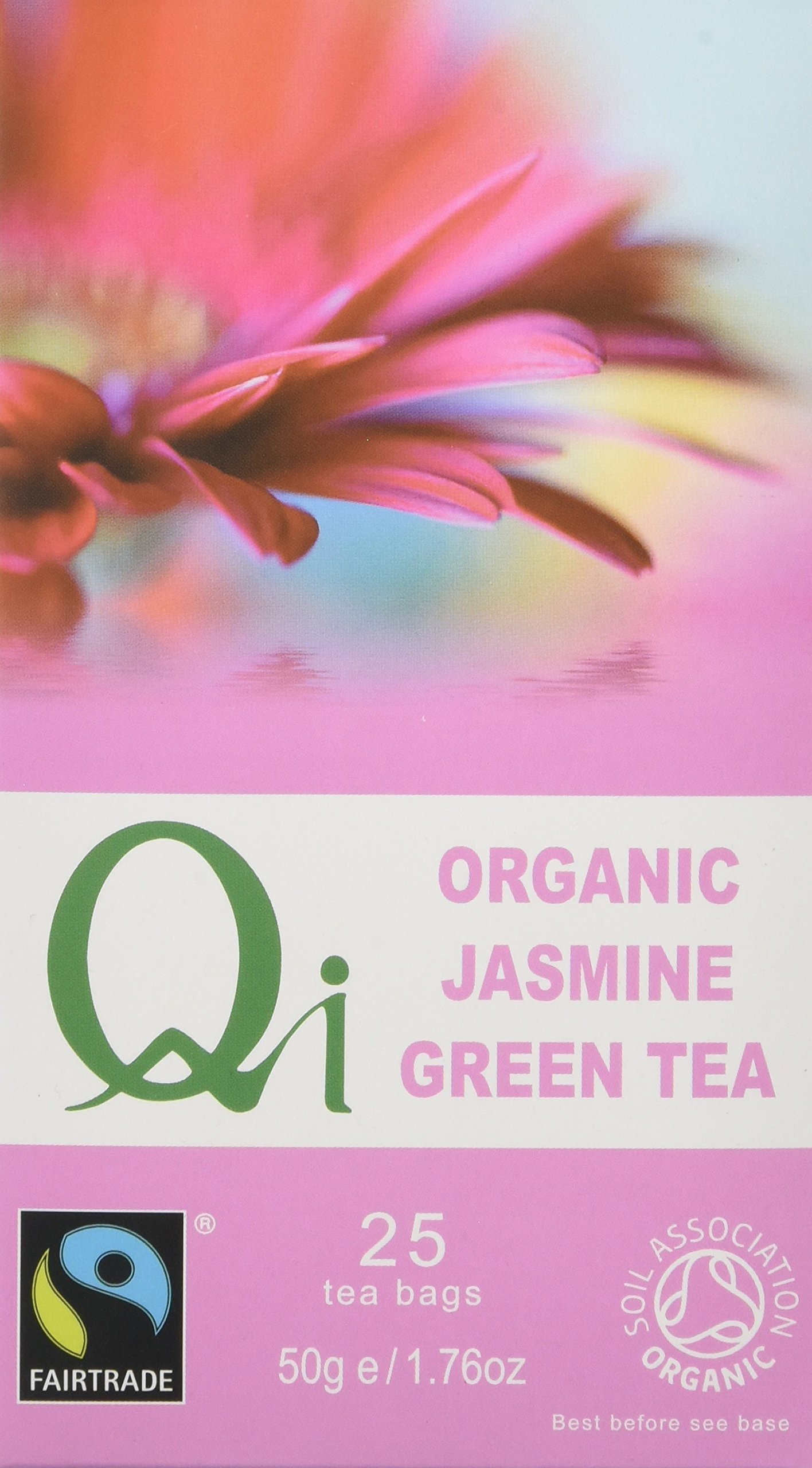 Qi Organic Jasmine 25 Teabags (Pack of 6, Total 150 Teabags)