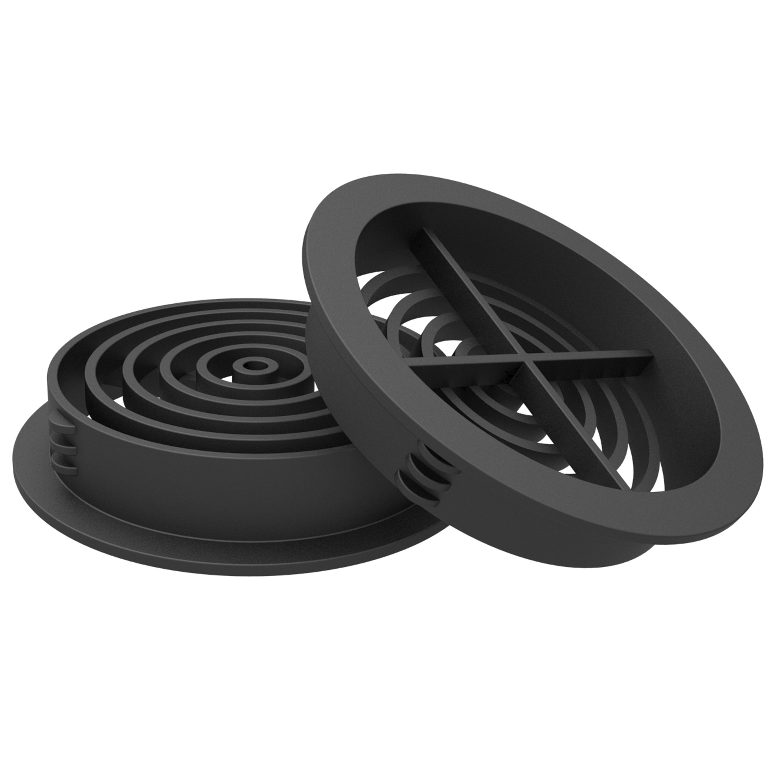 Manthorpe Black 50 Plastic 70Mm Round Soffit Air Vents