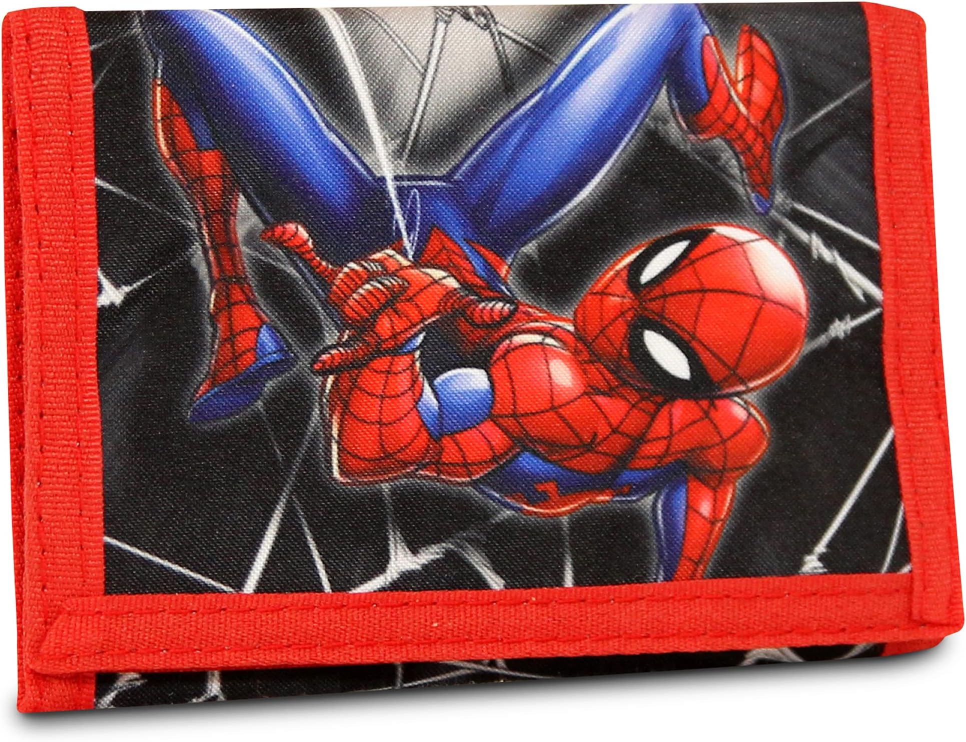 Marvel Spiderman Boys Wallet Kids Trifold Coin Holder with Zipper Multicolour