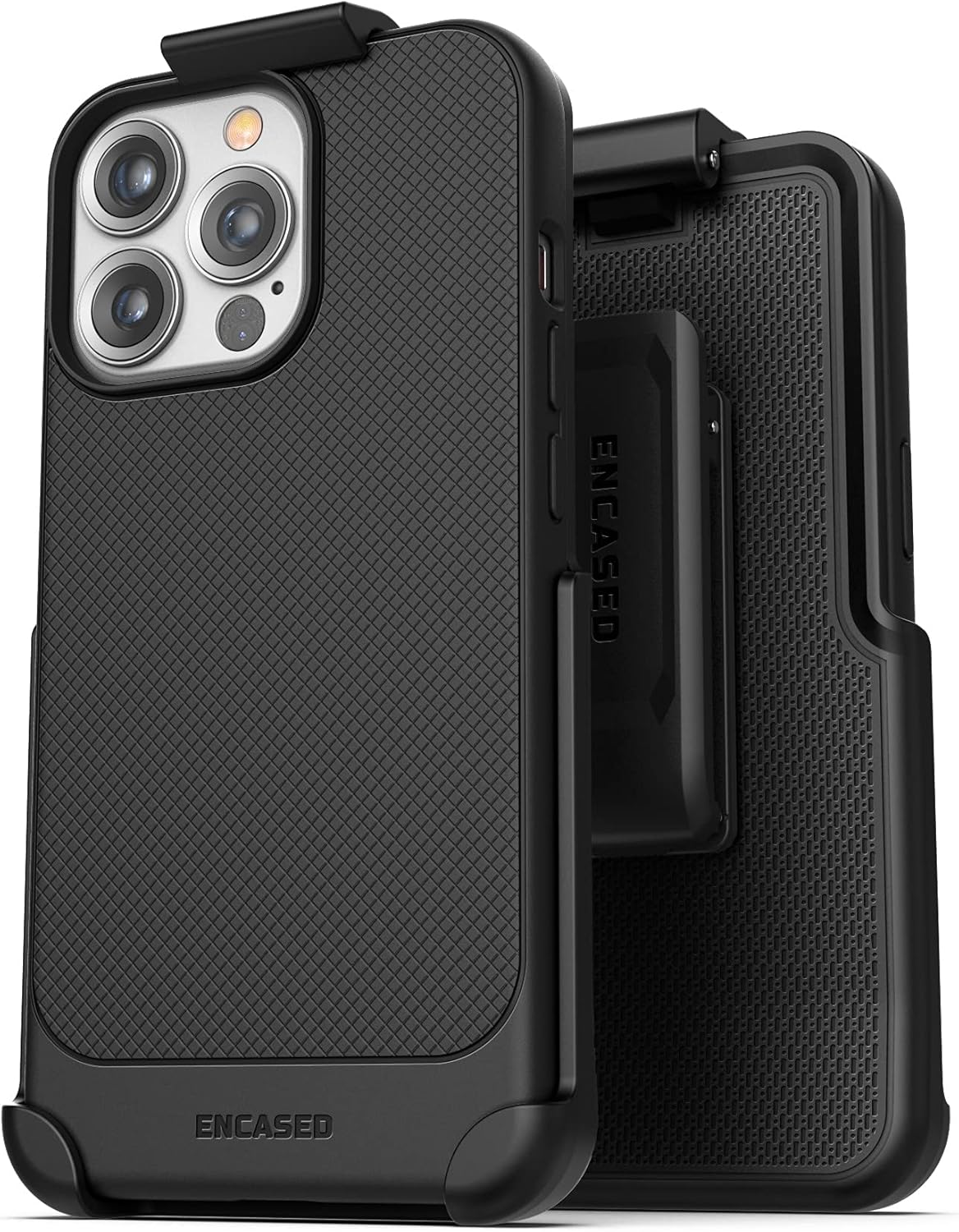 Encased Thin Armor Designed for iPhone 13 Pro Belt Clip Case, Slim Fit Phone Case with Holster (iPhone 13 Pro)