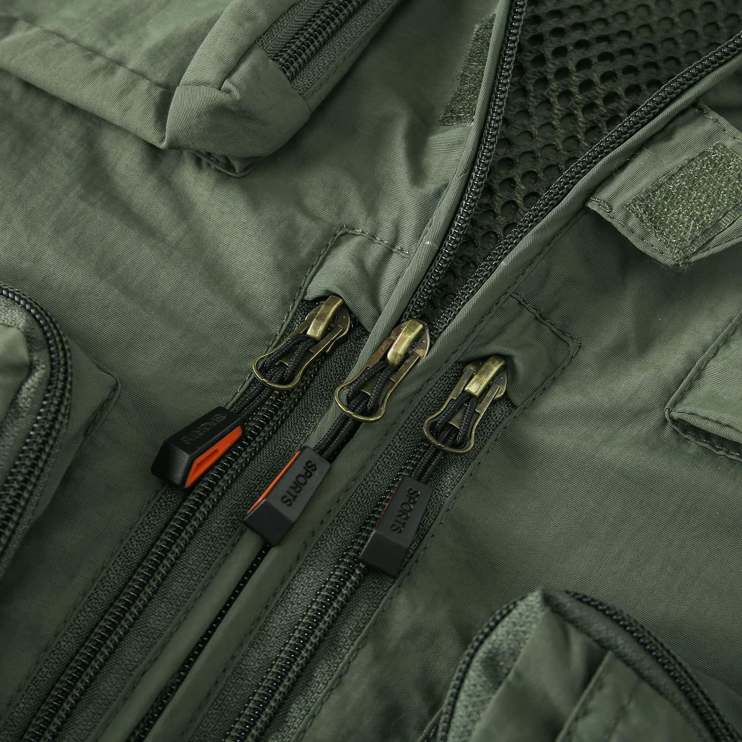 Chaleco Multibolsillos para Hombre Malla Transpirable Chaleco Exterior De Secado Rápido Chaleco De Pesca Multifuncional Chaqueta Casual