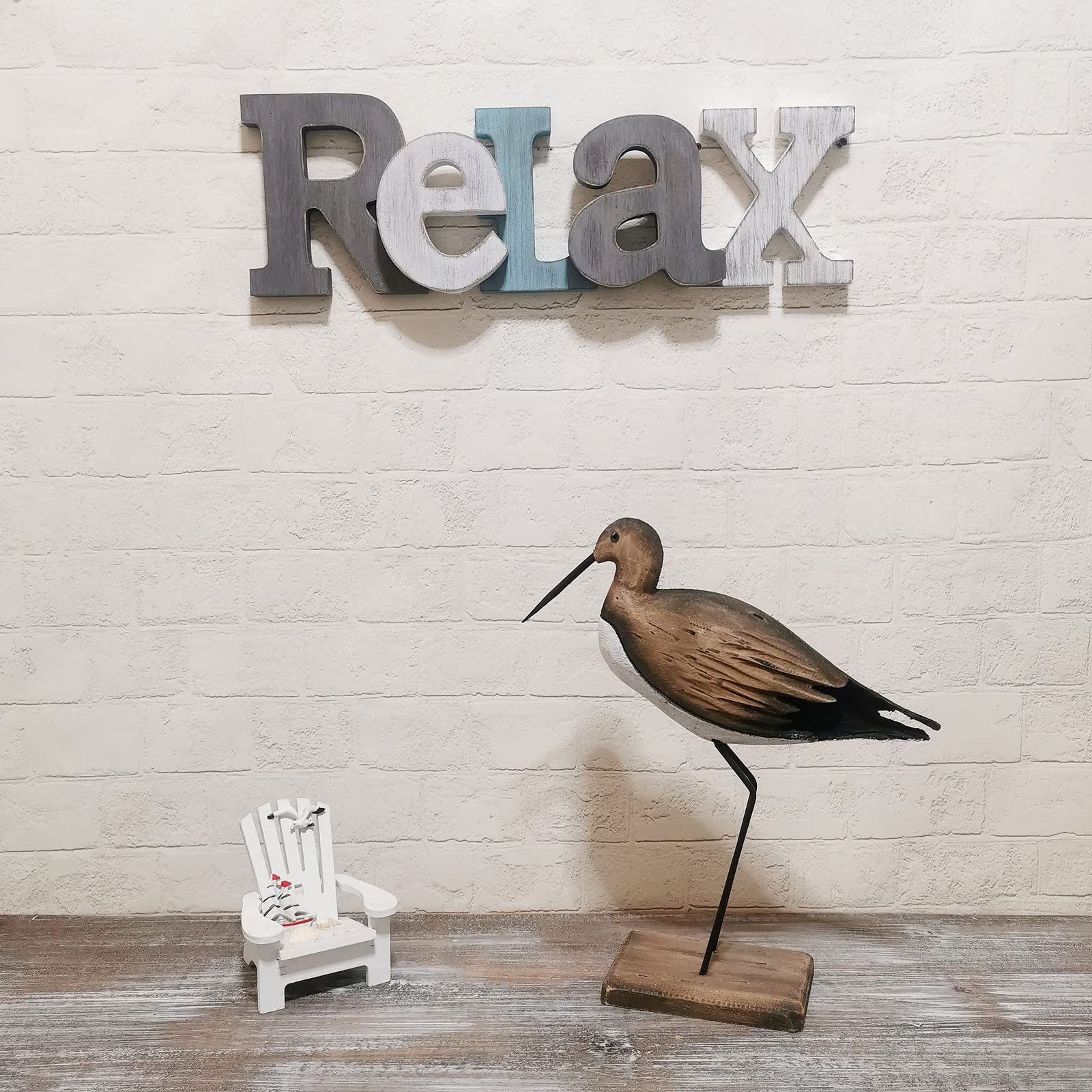 Letrero de madera para relajarse, letras de madera para colgar, rústico, independiente, para decoración de pared, letras recortadas, letreros de palabras de madera, letreros para el hogar, decoración