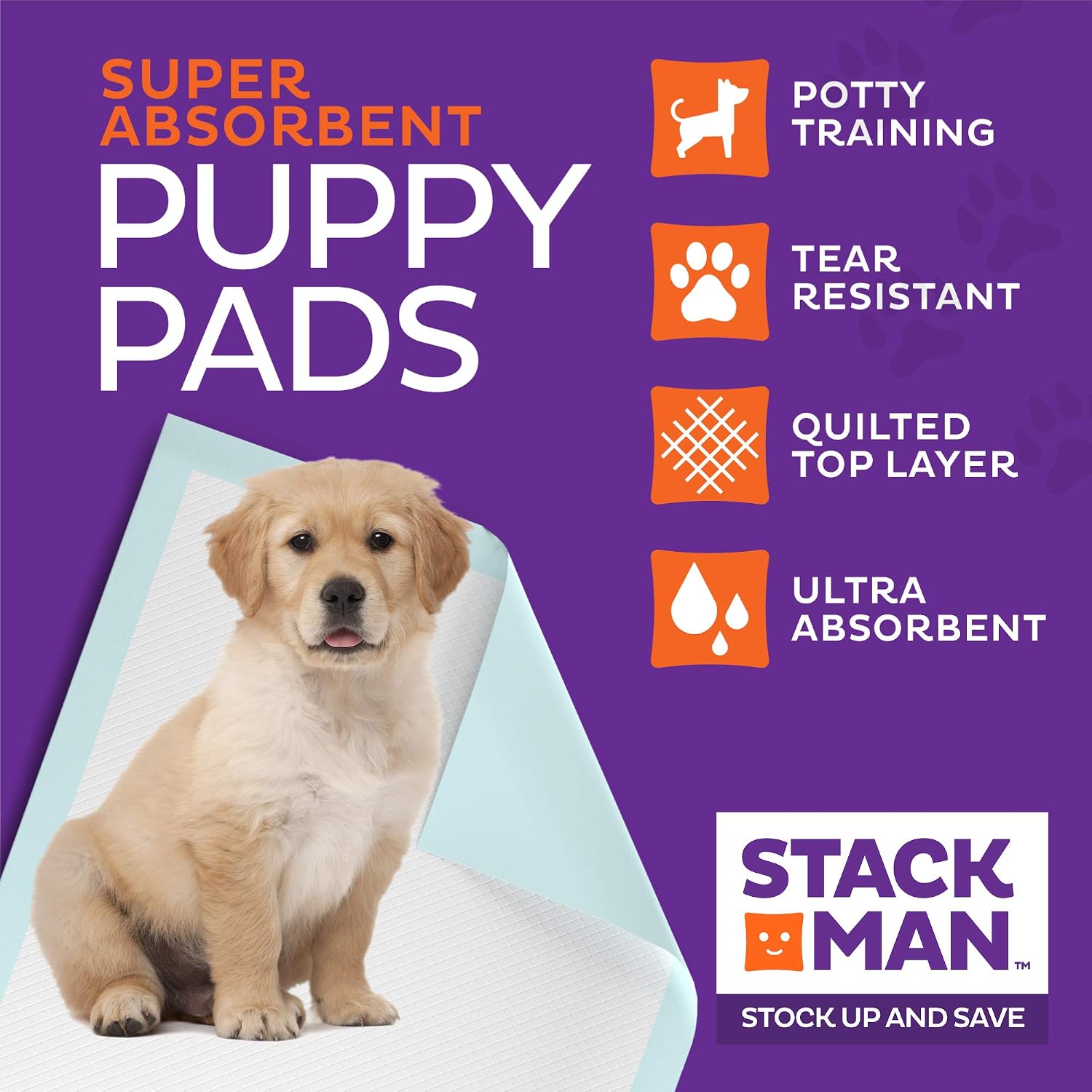 Puppy Training Pads - 30" x 36" Disposable Extra Large Super Heavy Absorbent Indoor Potty Training Pads for Puppies 24-Count- Pee Pads for Pet Dogs – Wee Pad for Floor, Dog Bed, Carrier, Crate, Cage