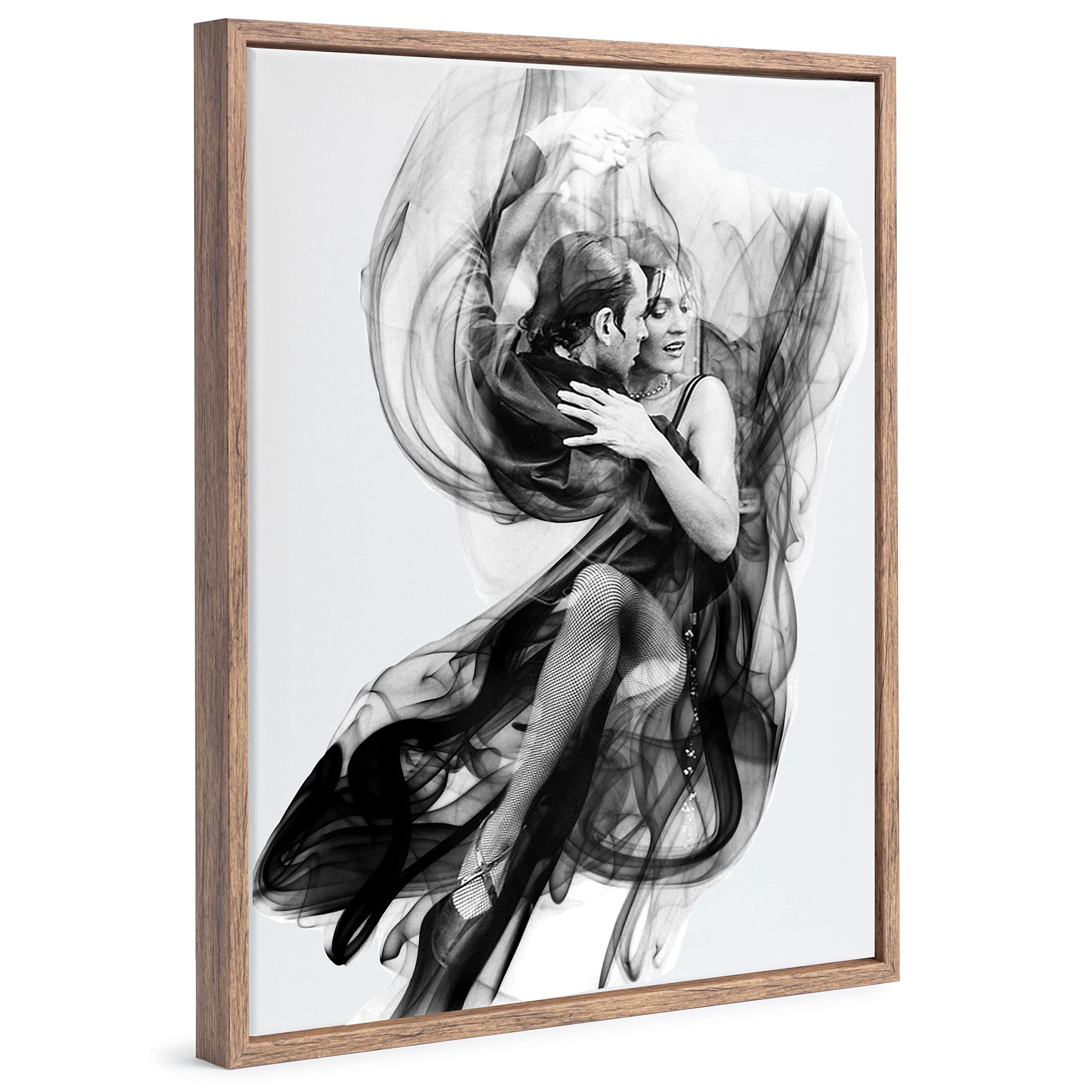 Cornice portafoto vuota per tela, su telaio, formato 80 x 120 cm, effetto legno di mela