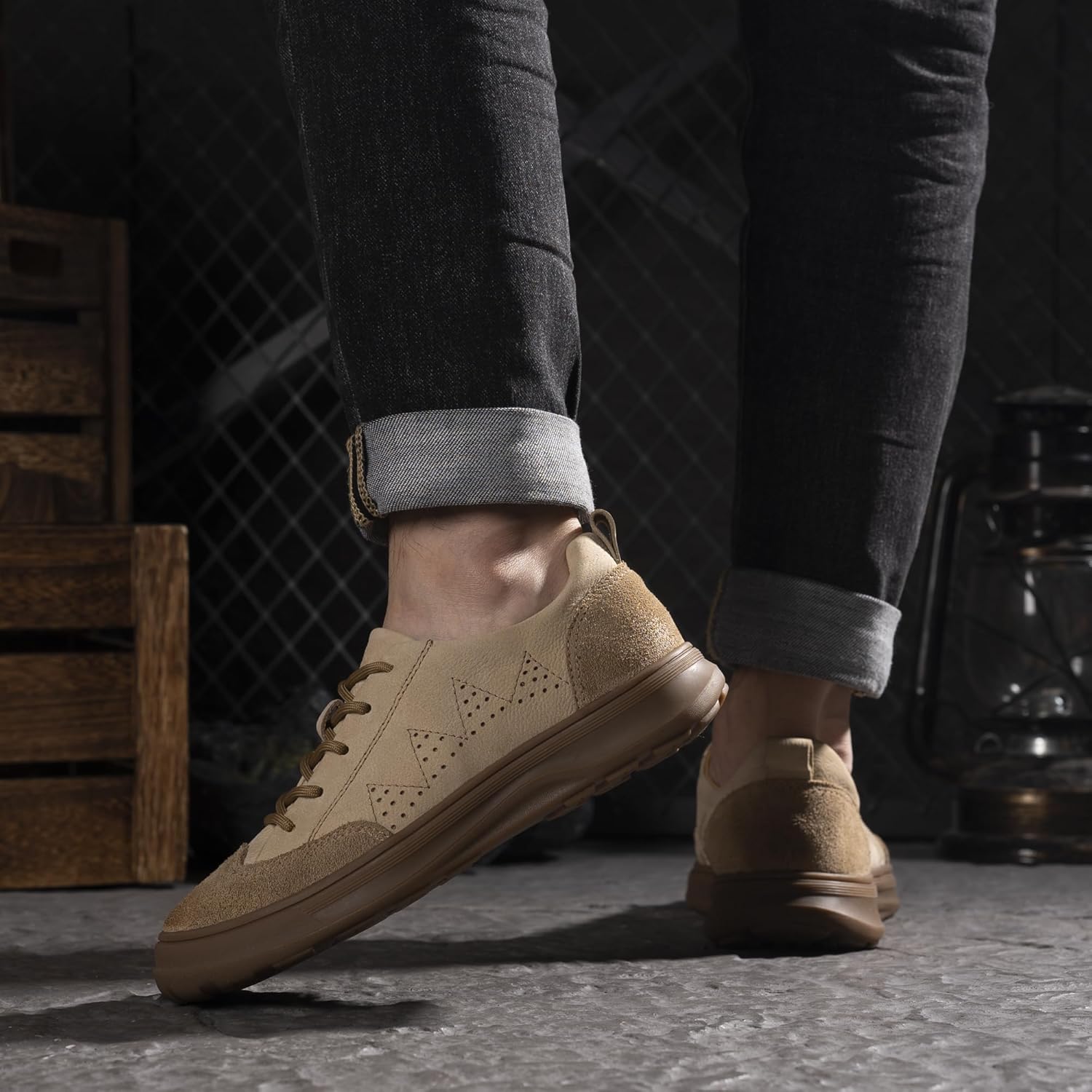 Women's Genuine Leather Shoes, Breathable Cowhide Walking Shoes with Hollow Design, Slip-Resistant Rubber Sole Oxfords, Durable Double-Stitching Casual Summer Footwear