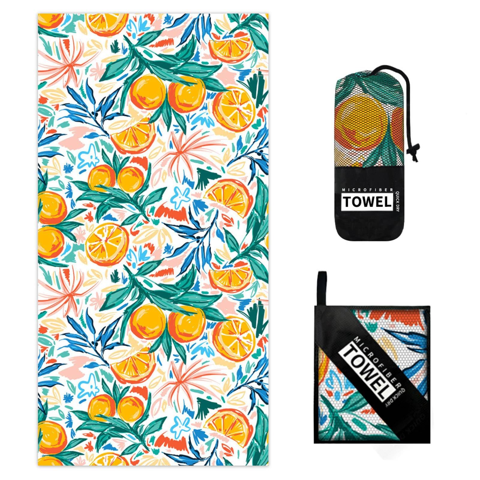 Microfiber Beach Bath Towel Printed Big Towel Fast Absorbent Bath Towel for Beach Swimming Vacation 70 140cm