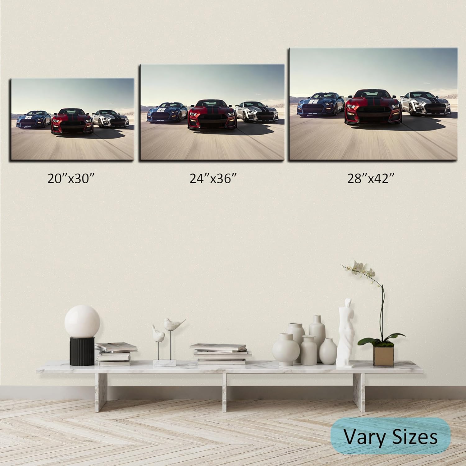 ZHIYYHAO Muscle Cars Canvas Painting Framed Modern Artwork for Bedroom Bathroom Livingroom Office Spa Yoga Room （car-19，18.00L X12.00W''）