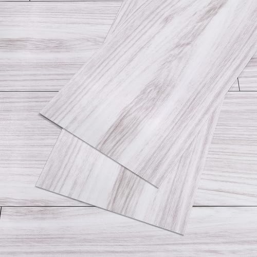 VEELIKE Azulejos de madera costera de 6 x 36 pulgadas, despegar y pegar, impermeables, de tablones de vinilo, aspecto de madera, azulejos laminados
