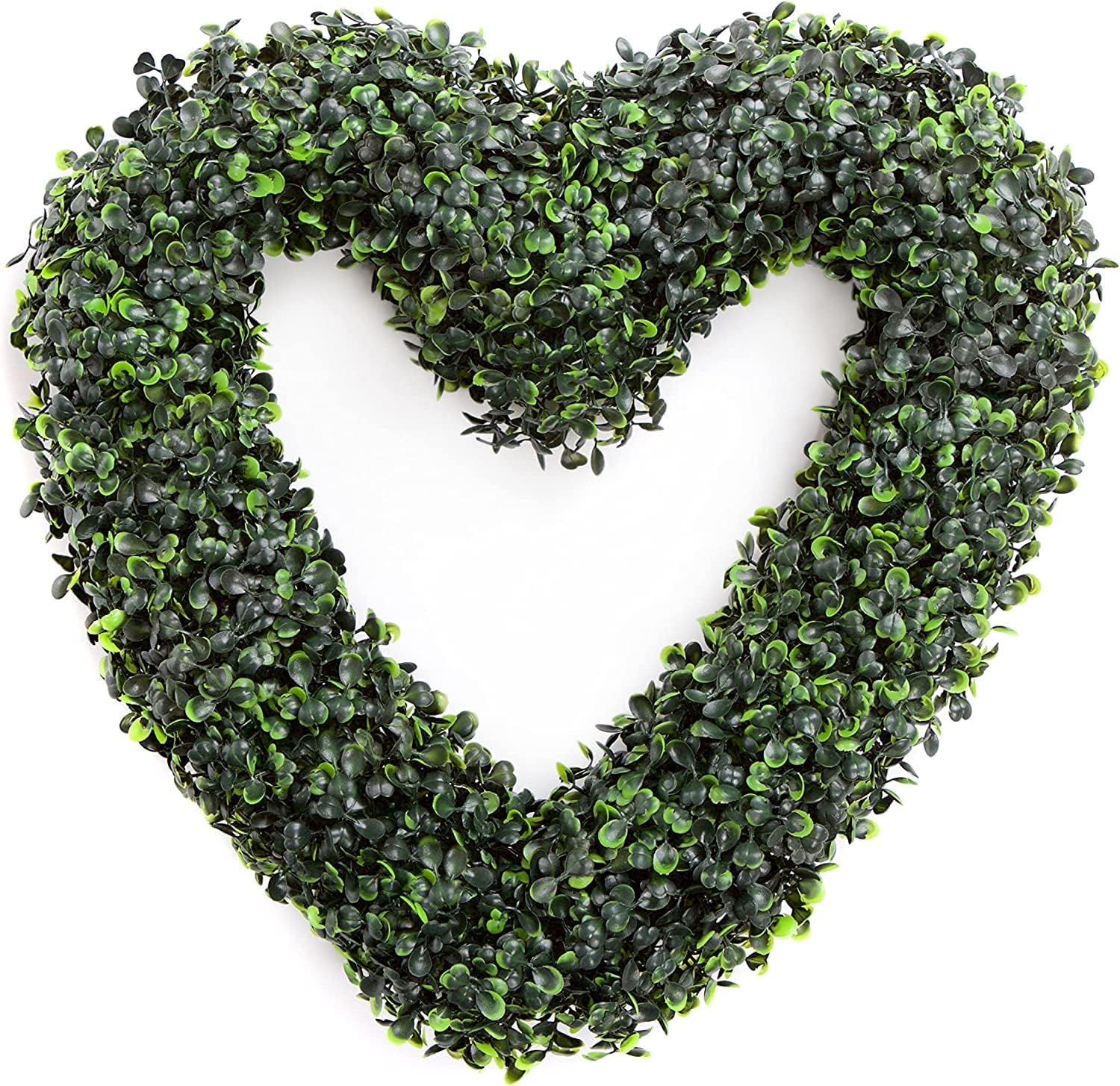 Best Artificial 40cm Green Boxwood Buxus Grass Topiary Hanging Heart