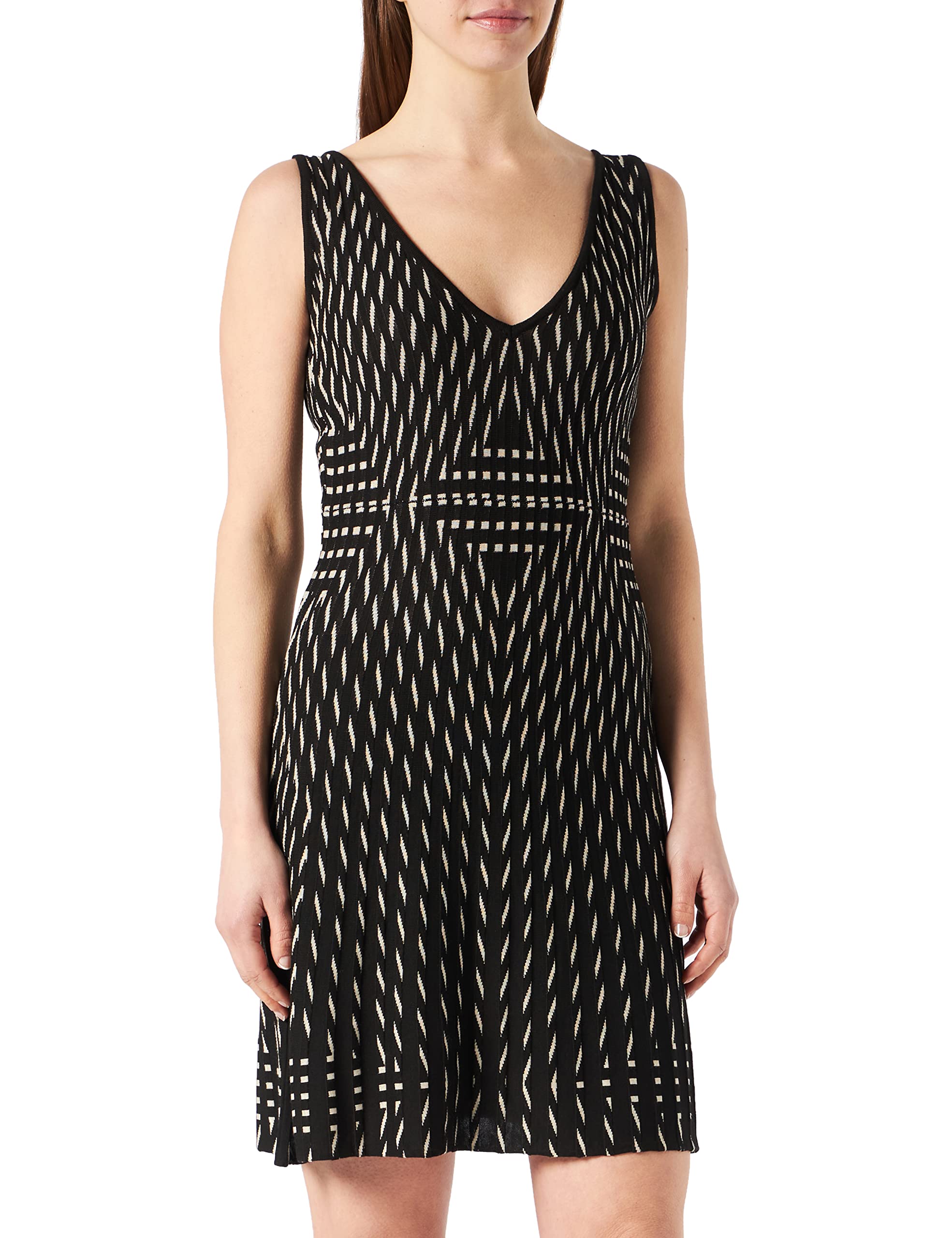 Desigual Women's Black Vest_samantha Casual Dress, Xs