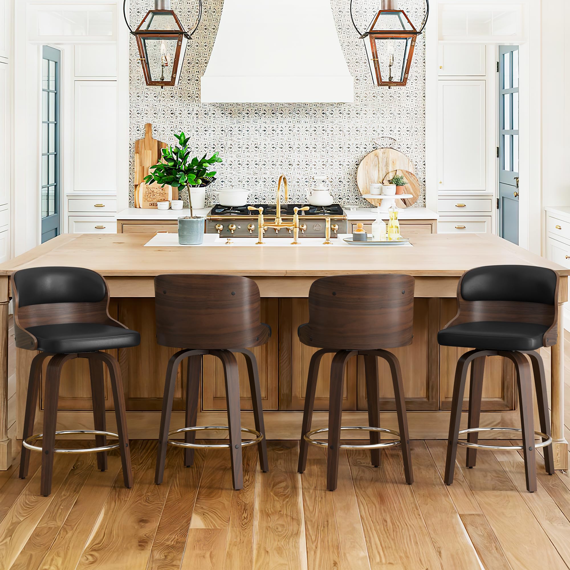 Cora Leather Counter Stool West Elm, 45 OFF