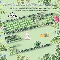 Vista 7 de 120 Key PBT Pudding Keycap Set ASA Profile with Transluscent PC Layer Dye-Sub Jungle Theme for 61/68/84/98/100/104Key TKL Cherry MX Gateron Kailh