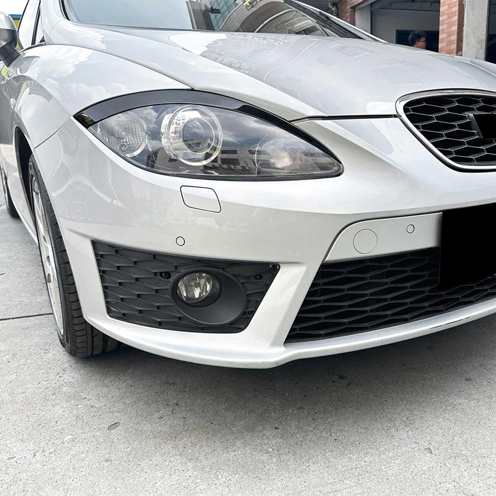 Protección de faros delanteros para Seat León MK2 2005-2012 Negro