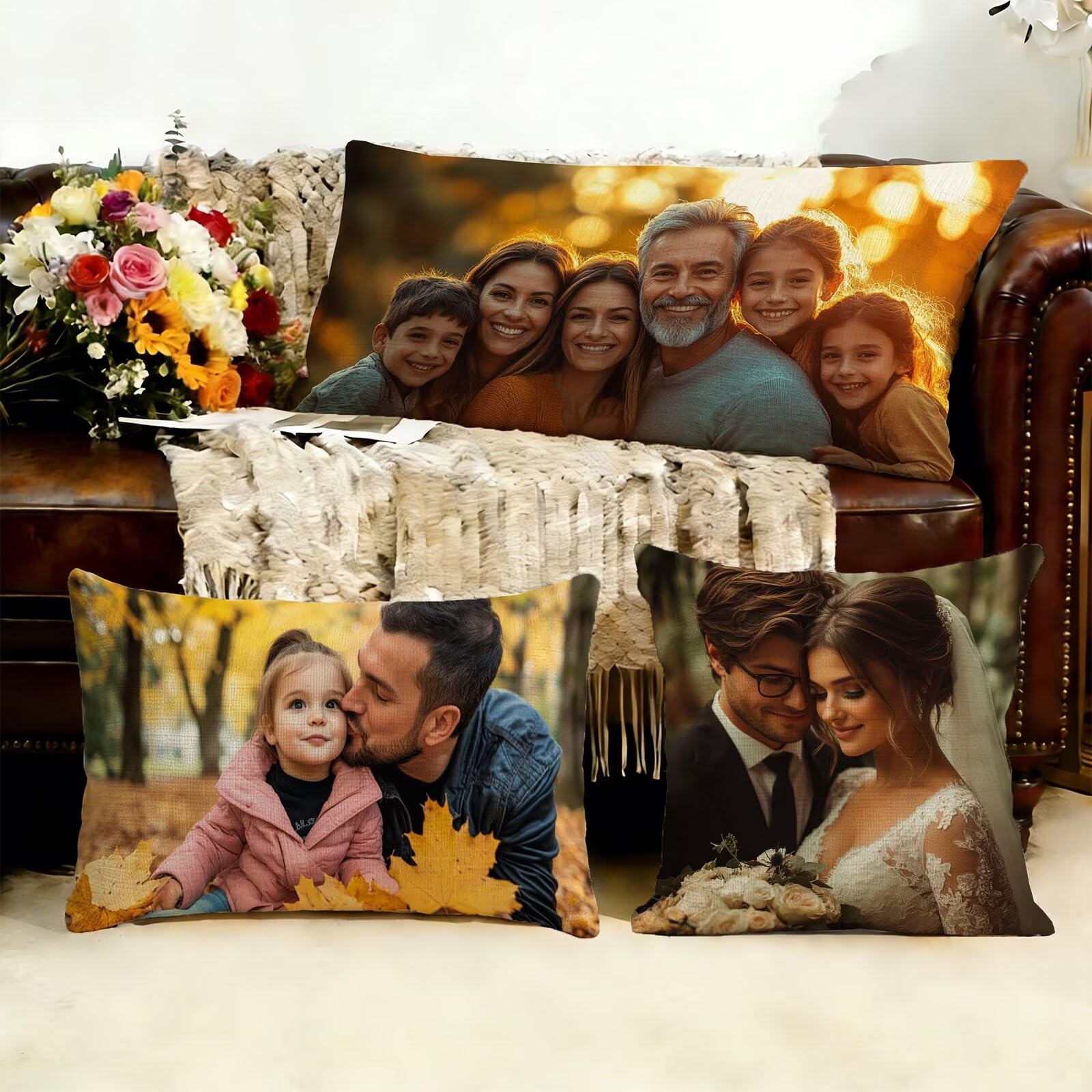 Cojin Personalizado Foto a Doble Cara 60x180cm - Cojines Exterior,Funda de Almohada Impermeable - Regalo Original para San Valentín y Aniversario Parejas para Cama Sofa Terraza Salon Jardin J1-251
