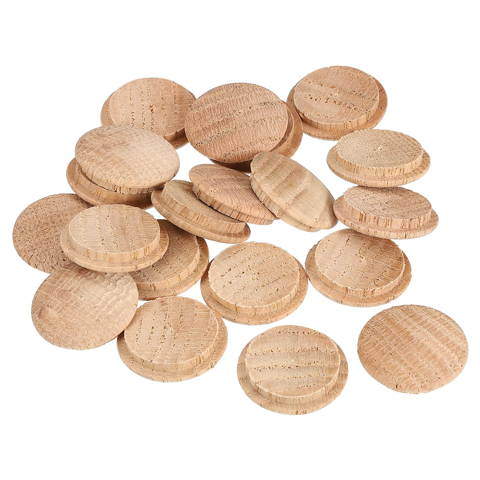 uxcell 50 Pcs 0.98 x 1.18 Inch Wood Hole Plugs, Wooden Screw Hole Cover