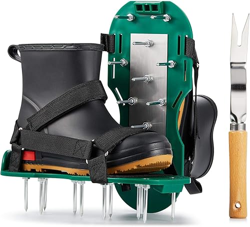 Miniatura 1 de Zapatos aireadores de césped, zapatos aireadores de diseño único con placa de acero inoxidable, instalación gratuita, sandalias de aireación con