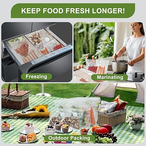 Miniatura 6 de 30Pac Sous Vide - Bolsas de cocina reutilizables de 3 tamaños con válvula de aire para almacenamiento de alimentos