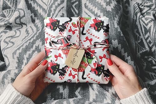 Miniatura 8 de Bonito papel de regalo para gatos atrevidos y atrevidos rollo de 6 pies x 30 pulgadas
