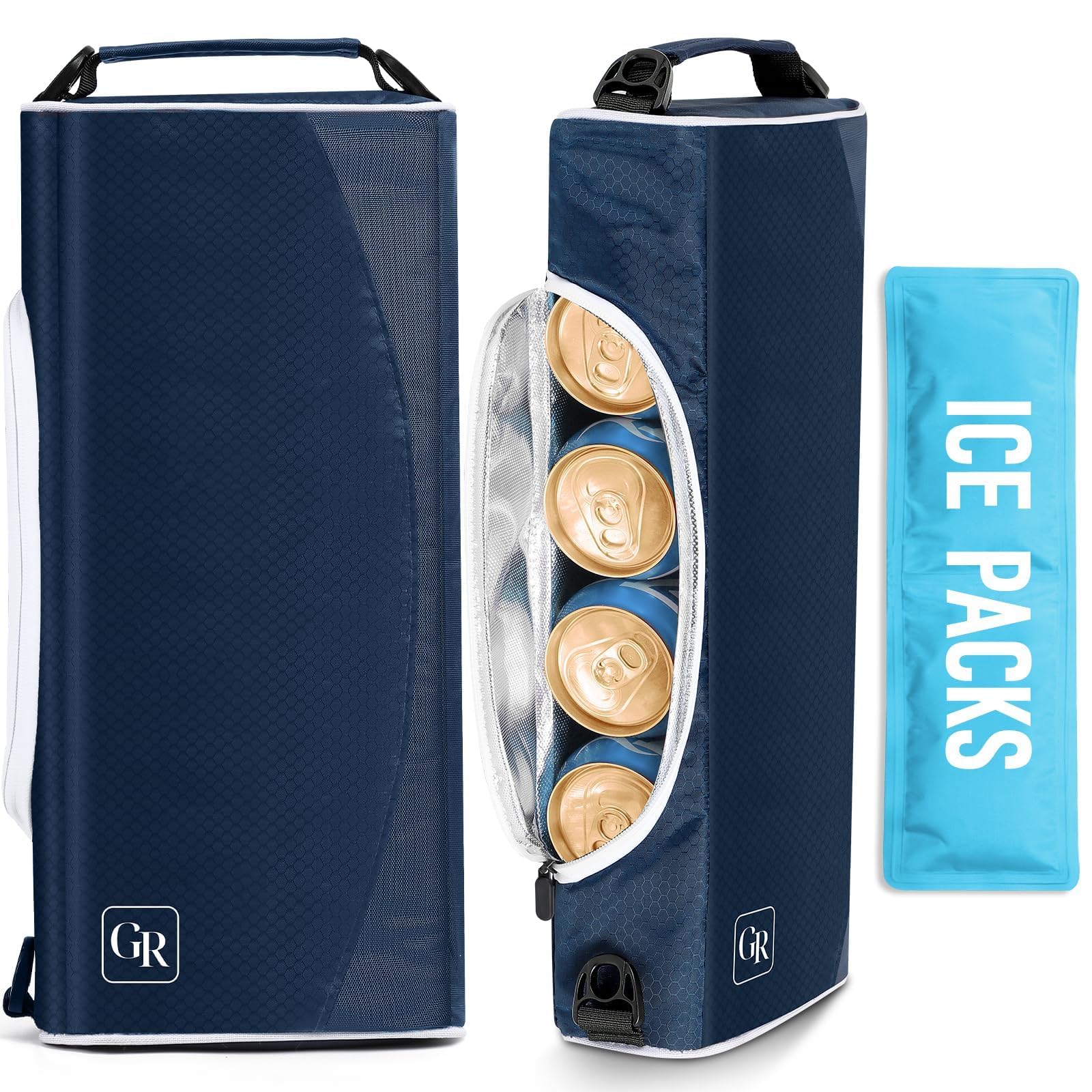 Golf Cooler Bag with Ice Packs - Golf Gifts for Men Fits in Golf Bags Golf Accessories Fathers Day Dad Gifts from Daughter Son Wife - Keeps 6 Beer