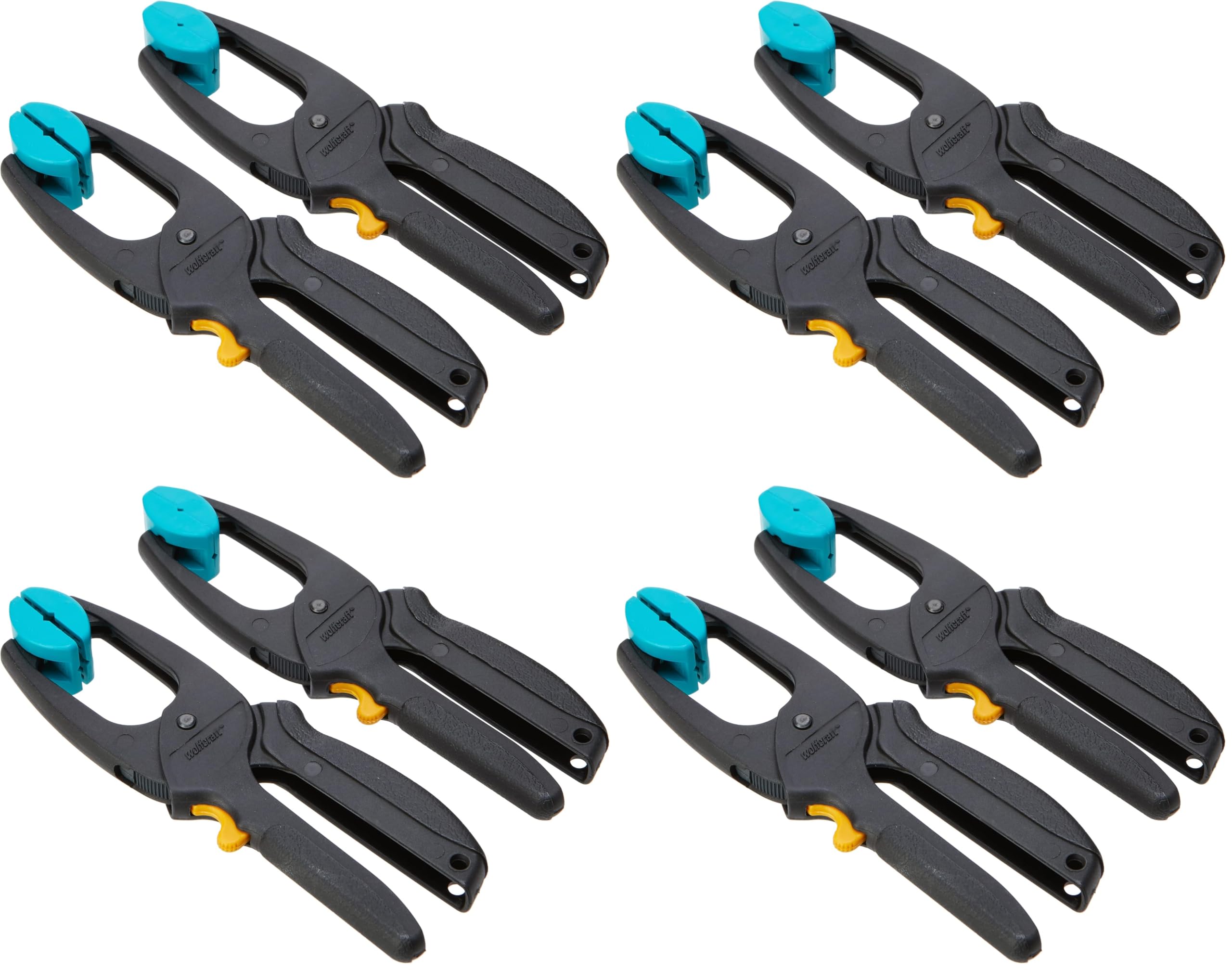 Pinzas de carraca MINI wolfcraft 3453000 con fuerza dosificable para manualidades paquete de 4