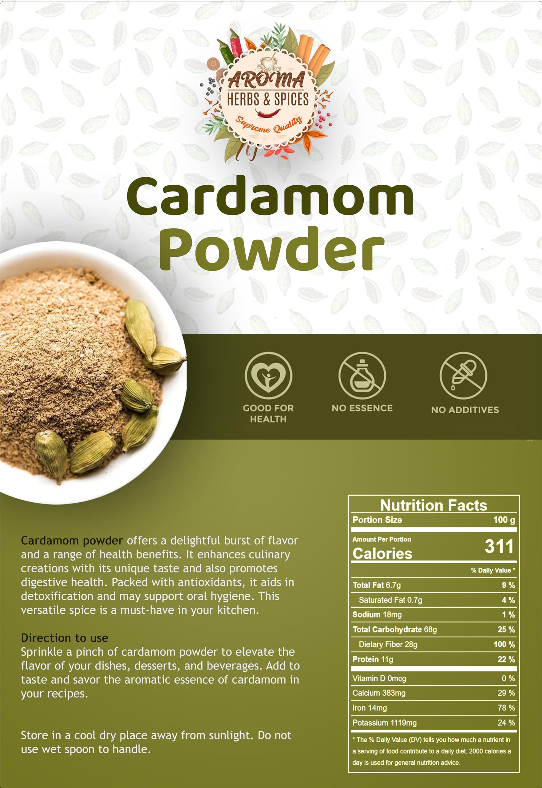 Buy Swad Cardamom Powder 50 Gm | Bazaar New York - View #7