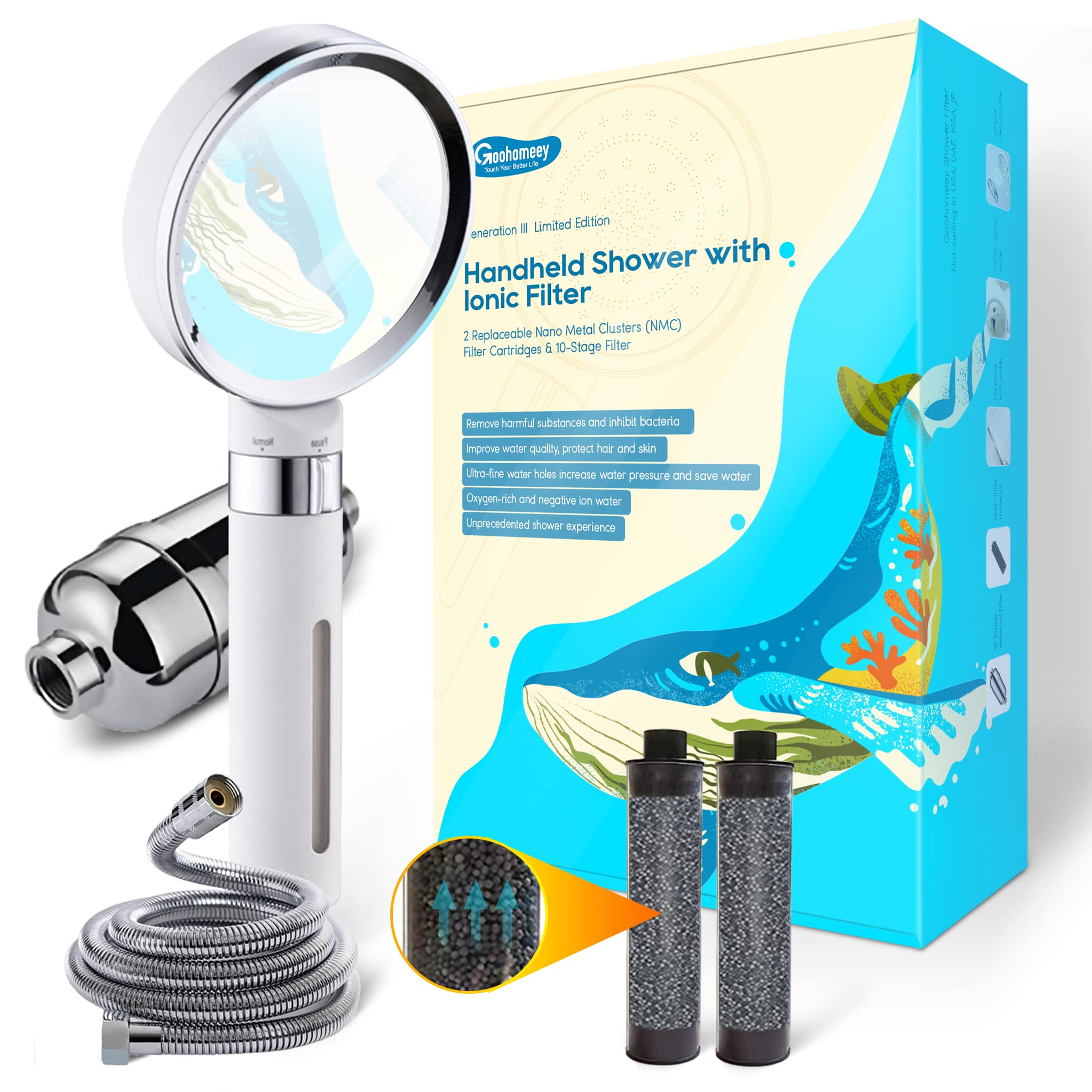 Buy Premium Anti Hair Fall Ionic Shower Filter, Removes 99.5 Hard