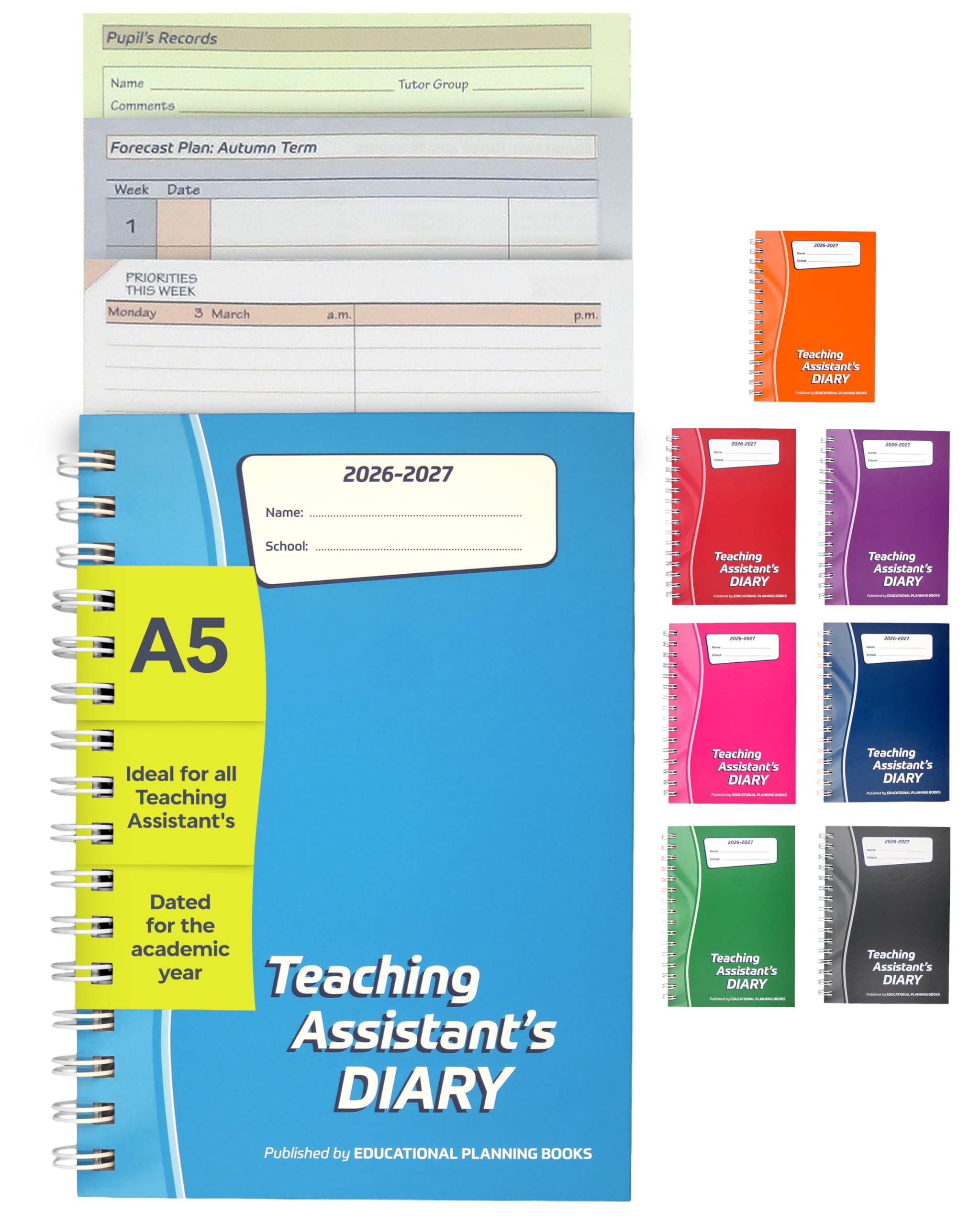Educational Planning Books – The Teaching Assistants Diary 2026-2027 – A5 – Dated, Week-to-View Teachers Planner & Organiser – Hardback (TAP-T)