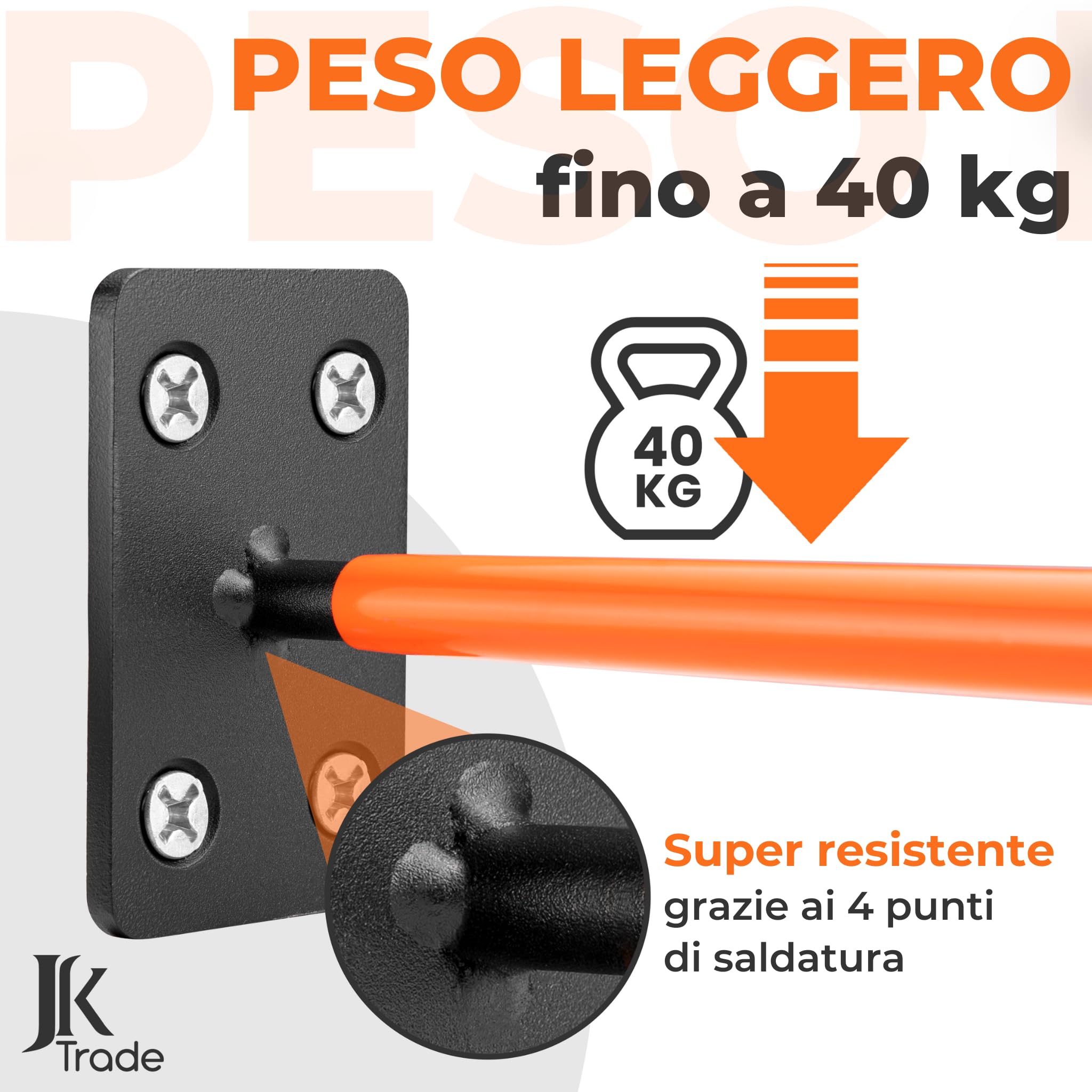 JK Trade® Set da 4 Supporti da parete per pneumatici per cerchioni auto incl. set di viti e tasselli, ganci a parete per pneumatici da avvitare per pneumatici auto, attrezzi da giardino, cerchioni in