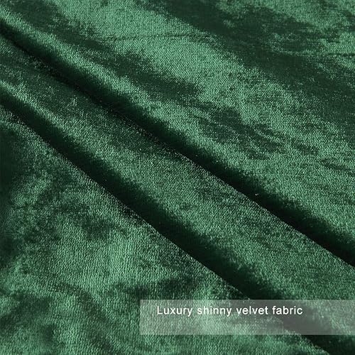 Vista 336 de GIGIZAZA - Juego de 2 fundas de almohada decorativas de 18 x 18 pulgadas, fundas de almohada cuadradas de terciopelo verde azulado pavo real