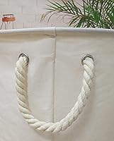 Vista 6 de Cesta redonda para ropa sucia, cestas de almacenamiento para guardería, cestas de regalo para el hogar, oficina, decoración del hogar