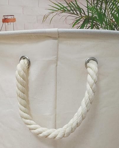 Miniatura 6 de Cesta redonda para ropa sucia, cestas de almacenamiento para guardería, cestas de regalo para el hogar, oficina, decoración del hogar