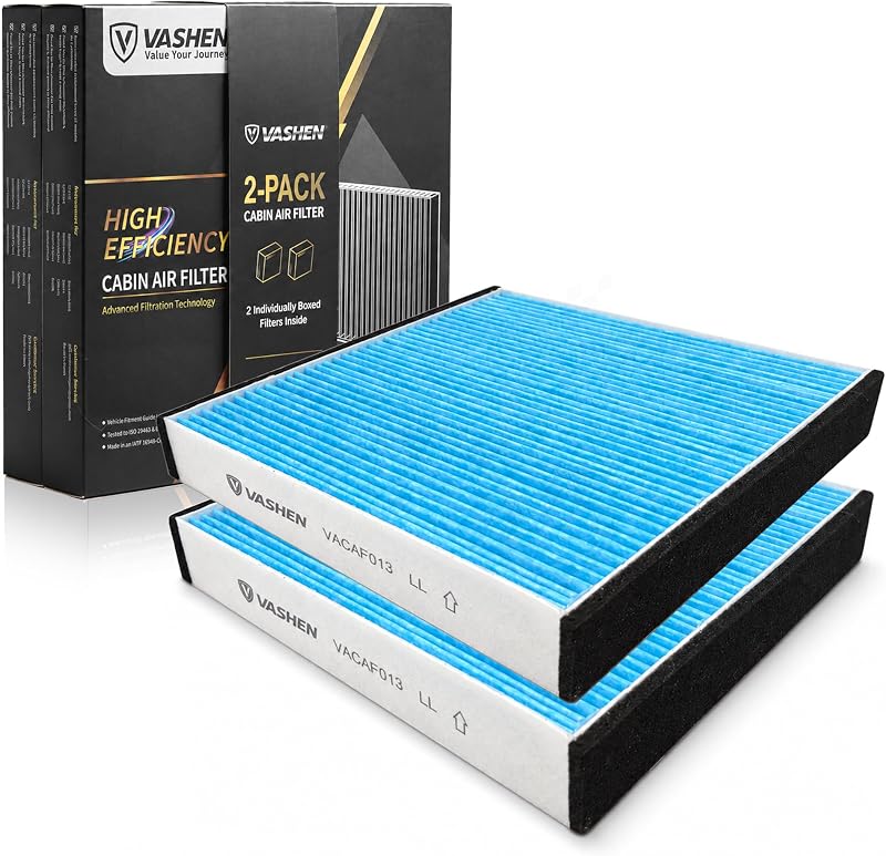 Filtro de ar-condicionado de cabine VASHEN CF10285 para Toyota e Lexus – Kit com 2 unidades
