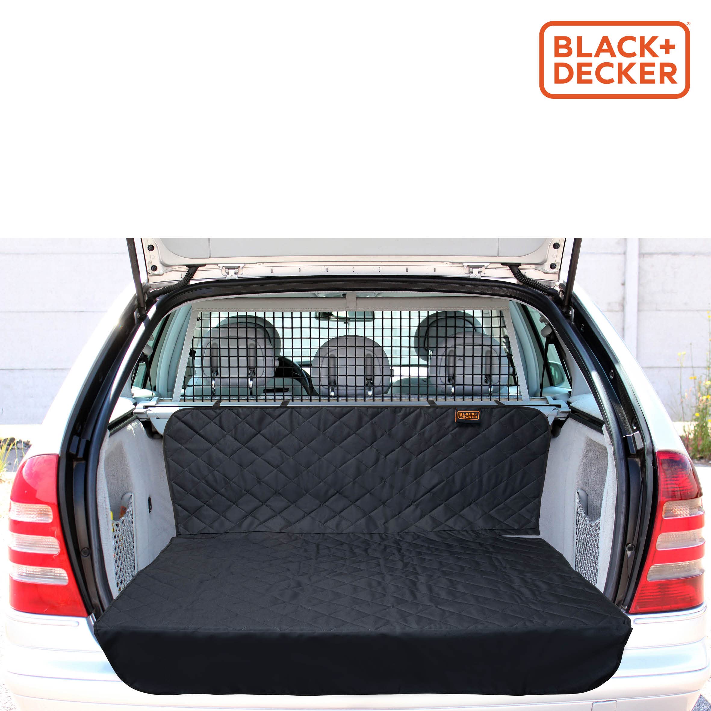 BLACK+DECKER Pokrowiec ochronny do bagażnika dla psa - uniwersalny - antypoślizgowy - odporny na działanie wody - 178 x 129 cm - czarny