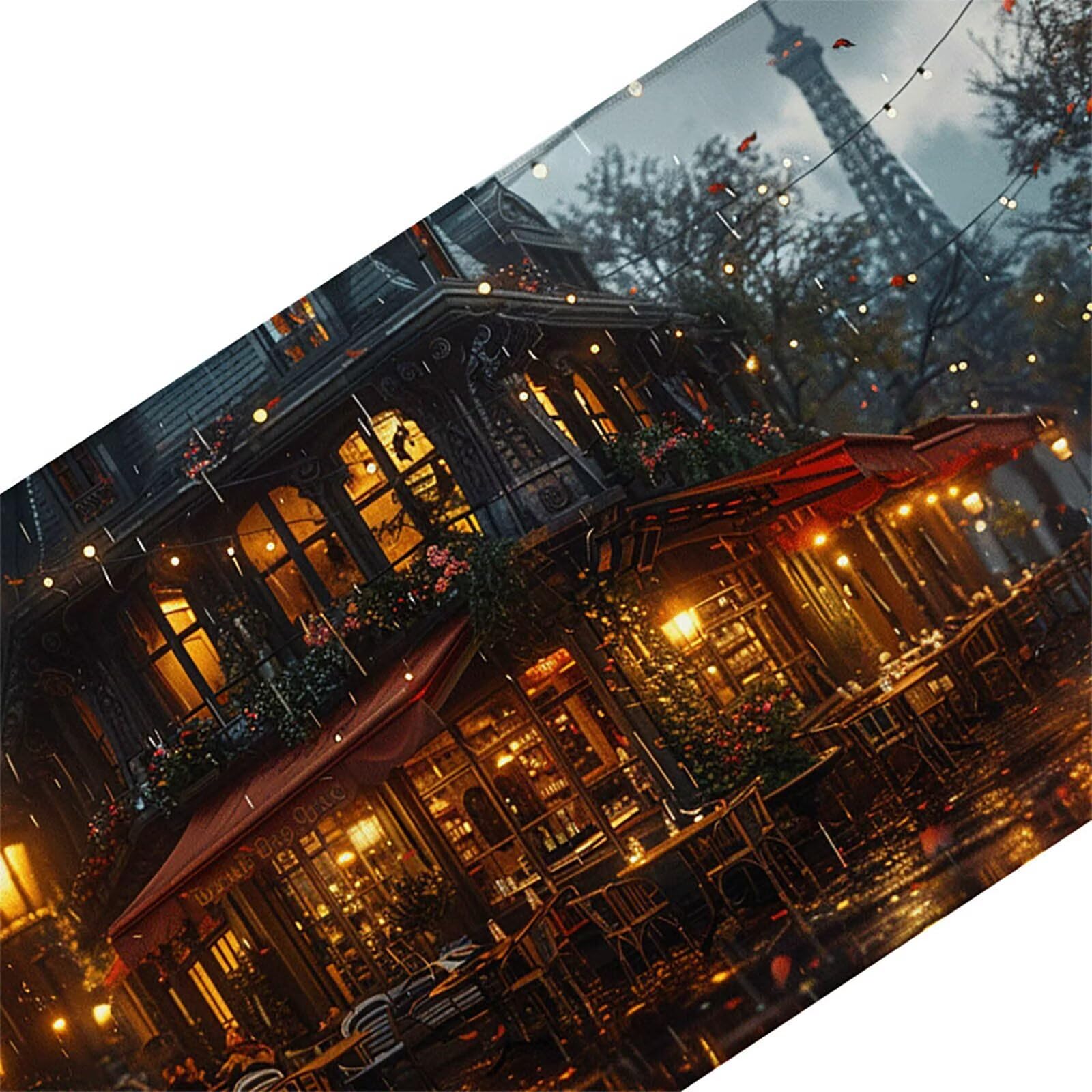 Città Tappetino Mouse Gaming xxl 1000 x 500 mm, Tappetino Scrivania Paesaggio Con Bordi Cuciti, Presa Stabile su Superfici Lisce, Impermeabile Antiscivolo Mouse Pad per Gaming Accessori Regalo b2-28D