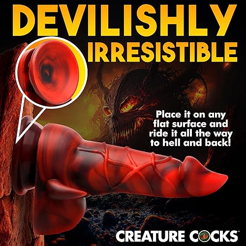 Miniatura 6 de Consolador de silicona Horned Dragon para hombres, mujeres y parejas. Firme y flexible, base de succión fuerte, consolador de fantasía, textura