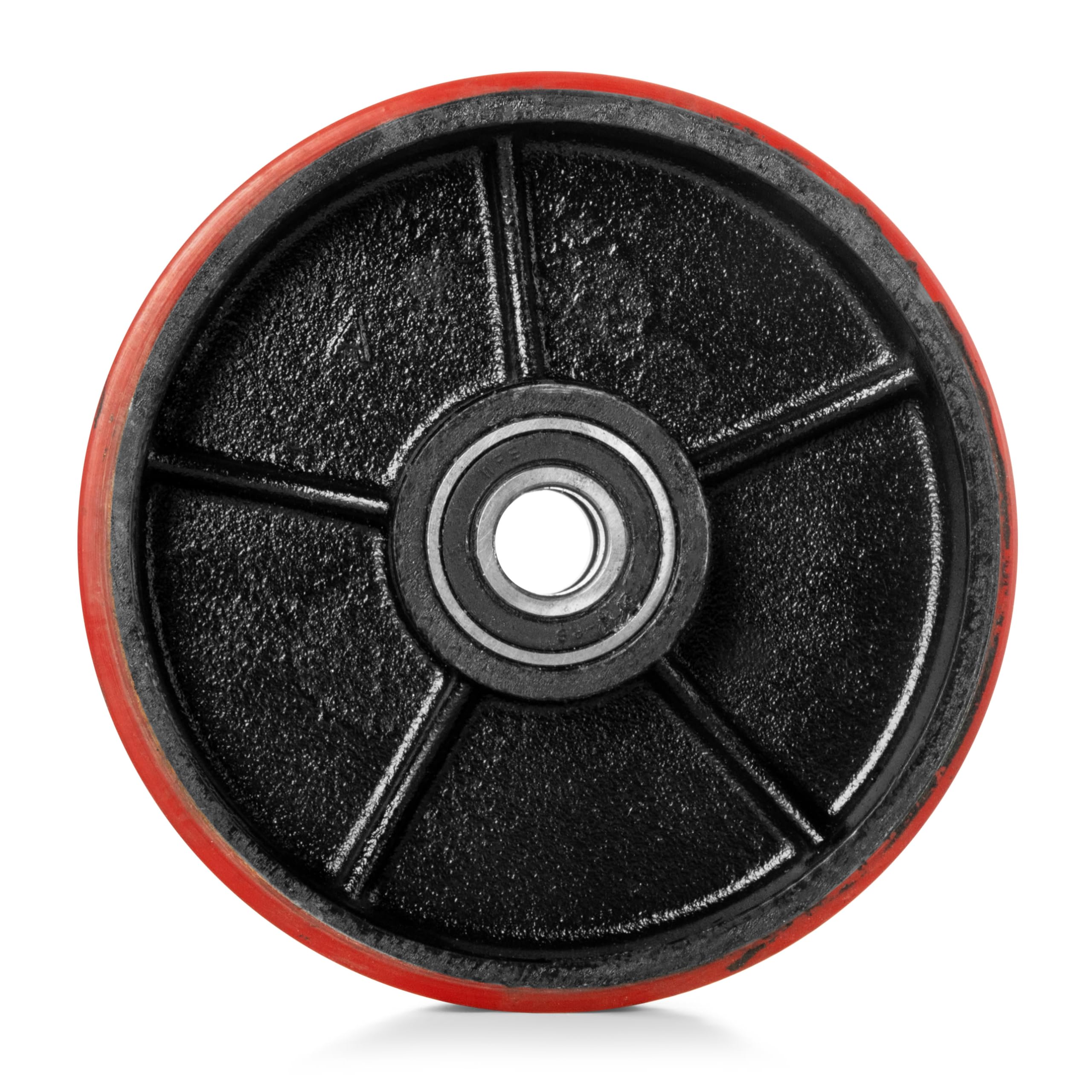 Pallit Roulette de transpalette en polyuréthane (PU) 180 x 50 mm Axe 20 mm avec roulement à billes Roulette de rechange Axe 20 mm Diamètre 200 mm Largeur 50 mm